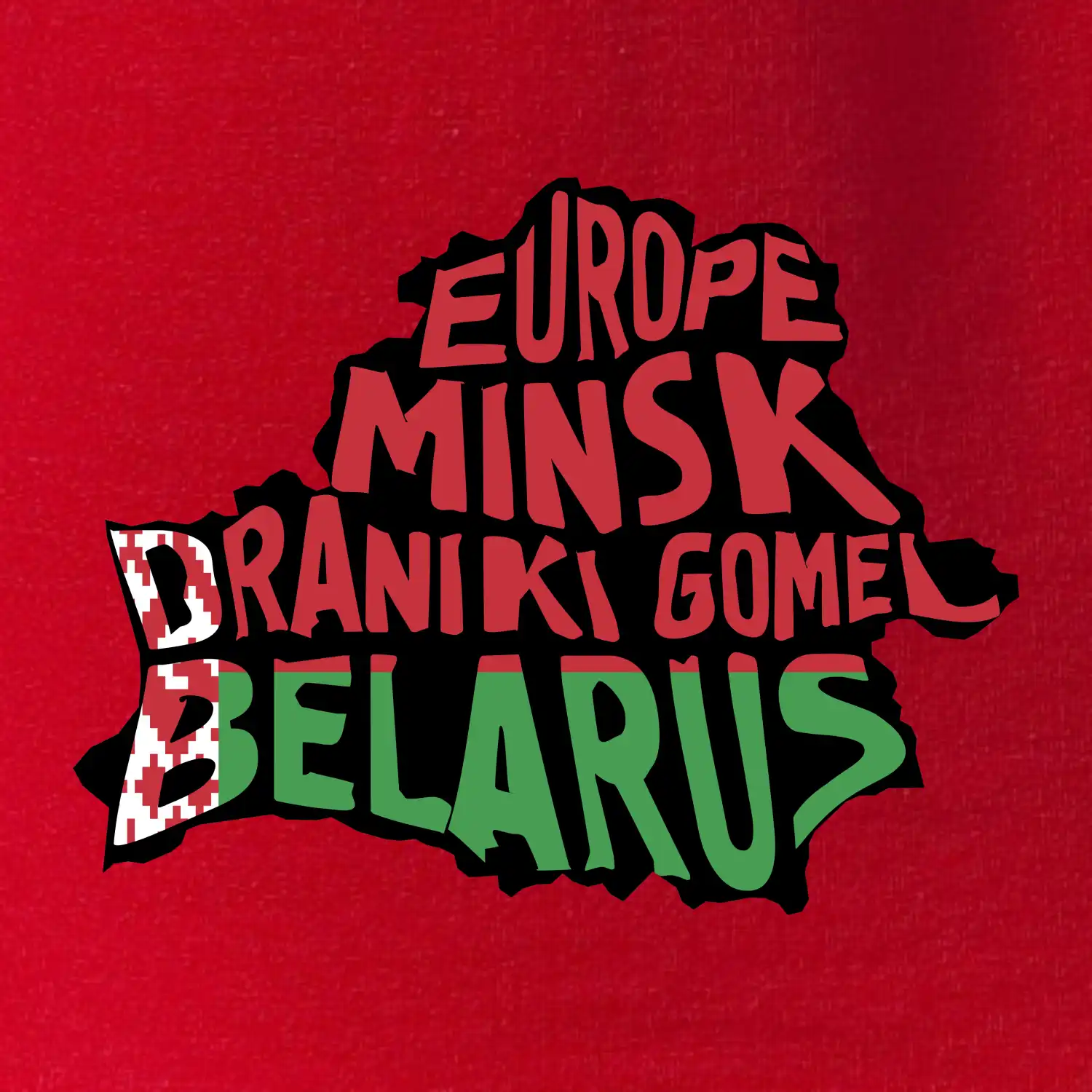 Mapy - názvy měst - Bělorusko