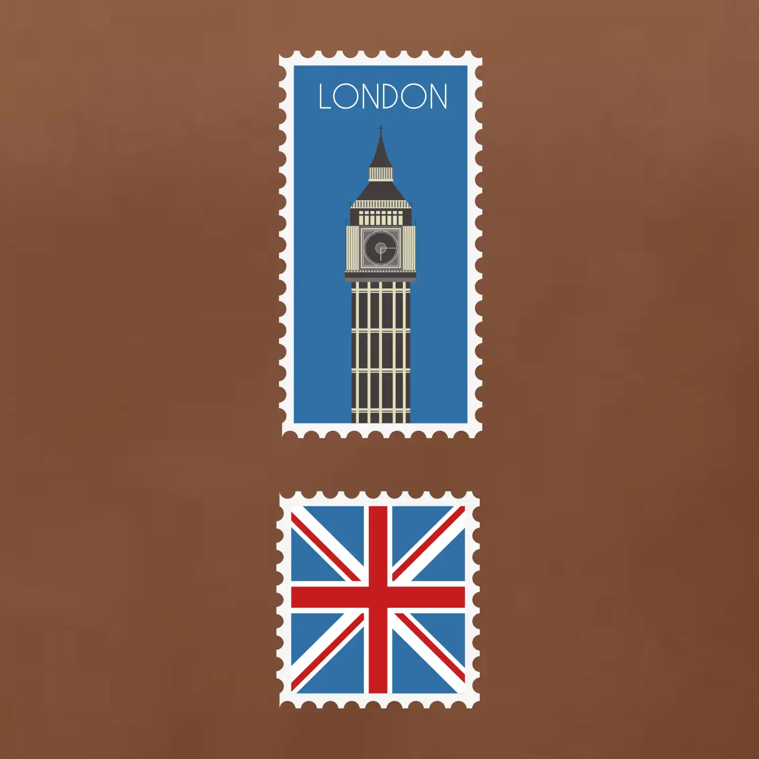 Londýn známka barevná