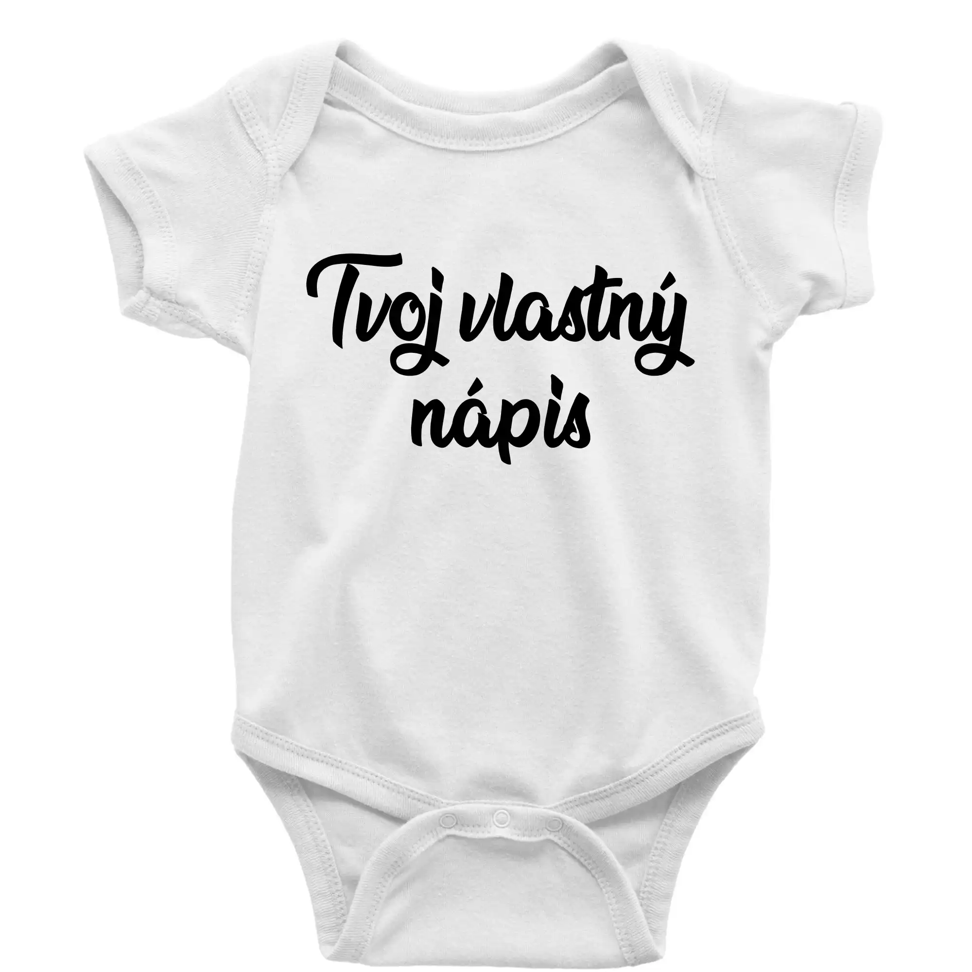 MyShirt tričká - Tvoj vlastný nápis písací - Body dojčenské s krátkym rukávom