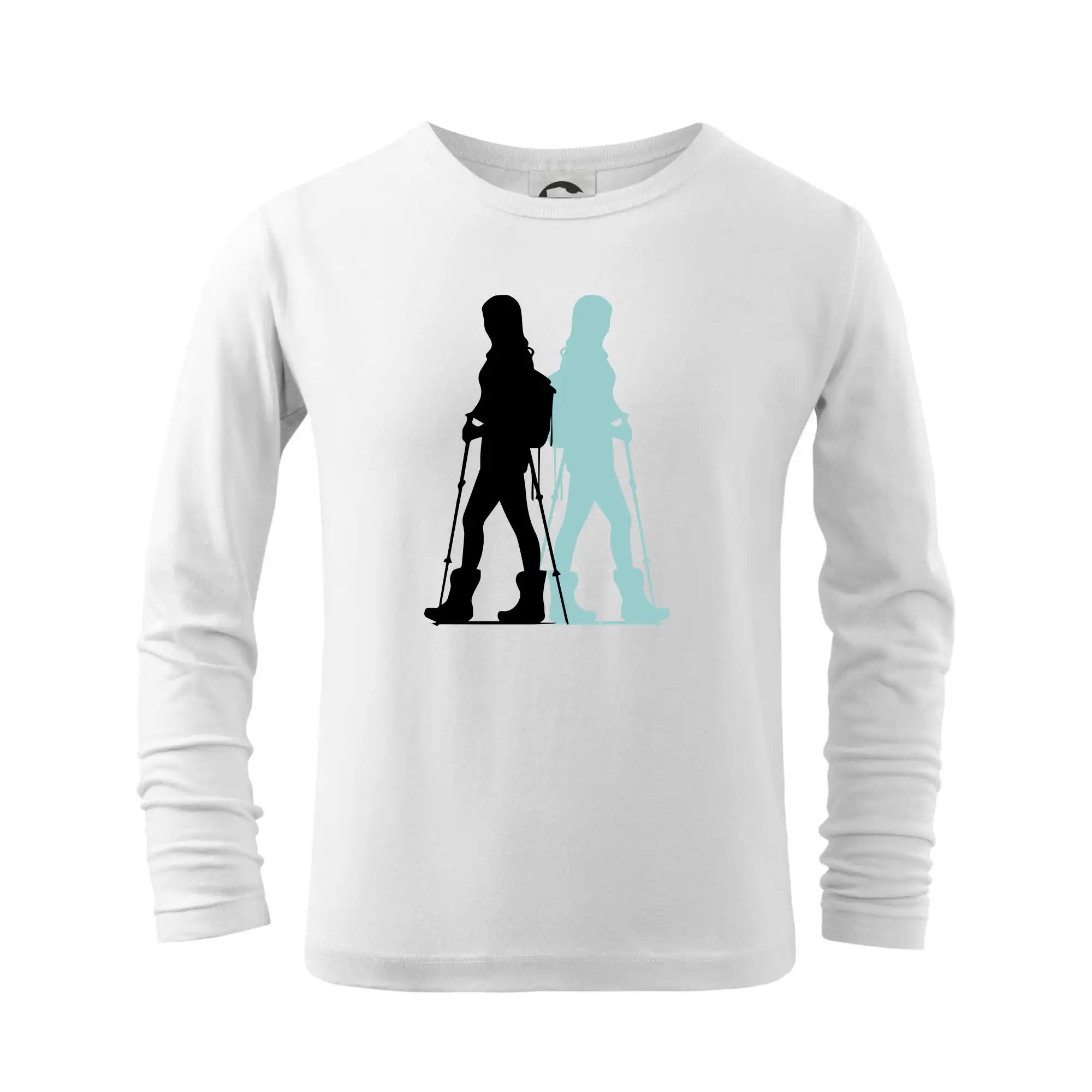 Trička pre cestovateľov - Nordic walking figúry - žena - Tričko detské Long Sleeve