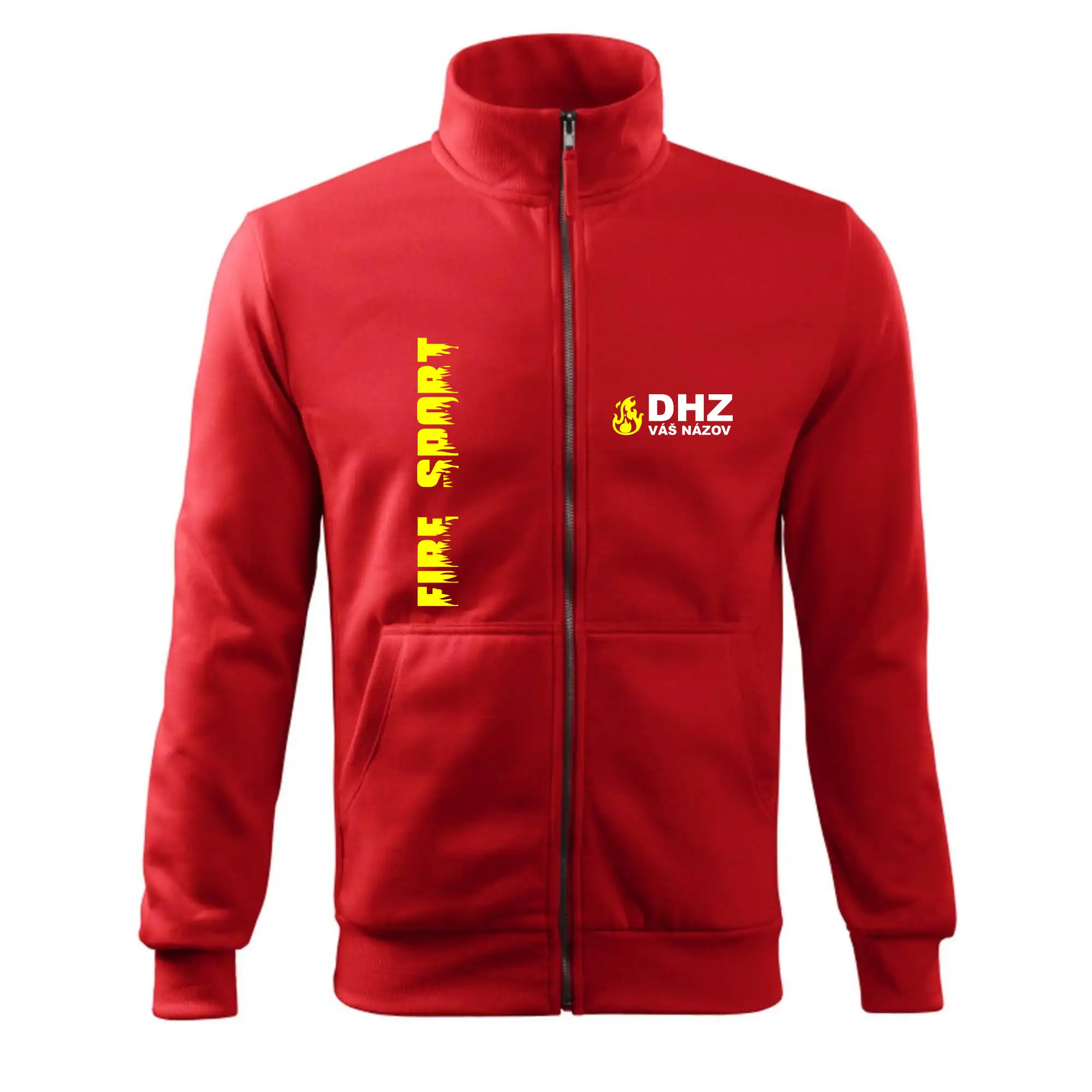 Originálne tričká pre hasičov - DHZ (oheň, firesport, názov sboru - vlastný nápis) - Mikina bez kapucne Adventure