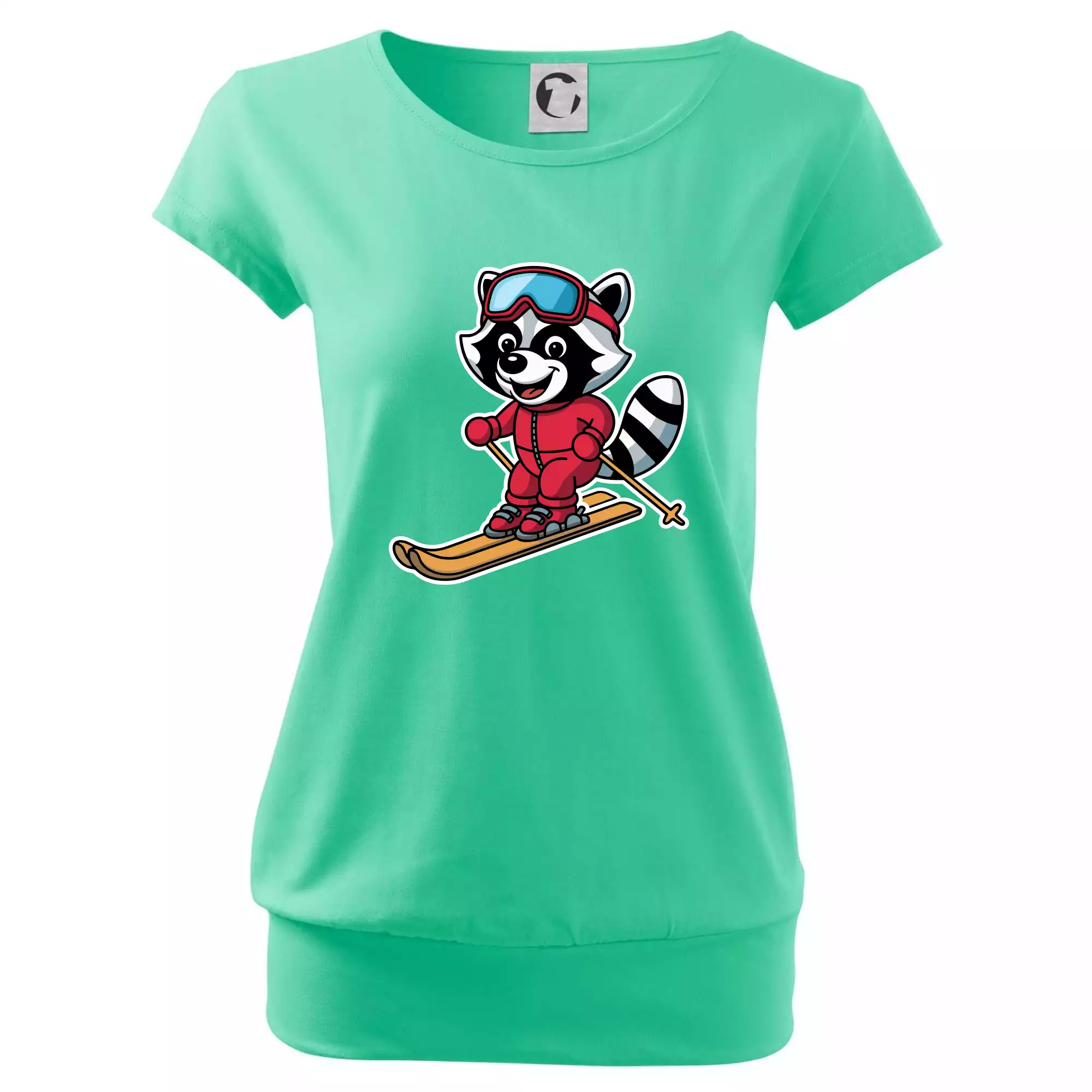 Mýval na lyžích - kreslený