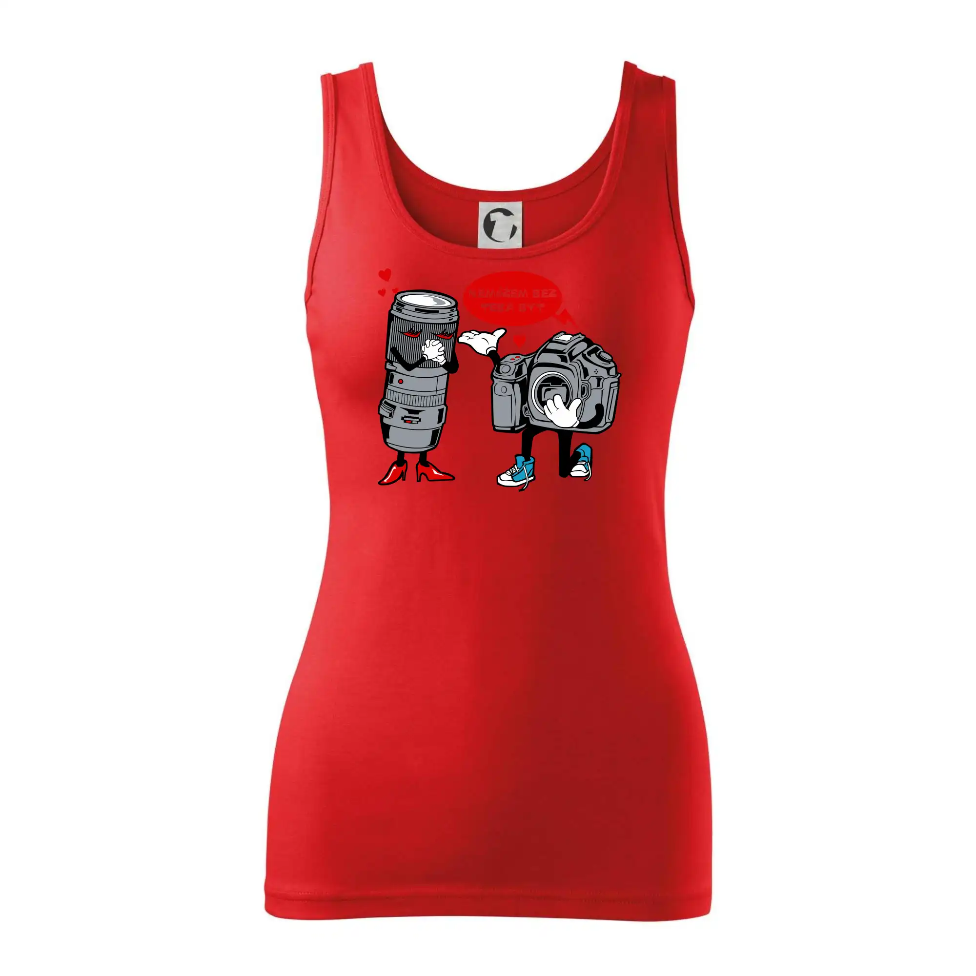 Tričká pre fotografov - Nemôžem bez teba byť foto - Dámske tielko