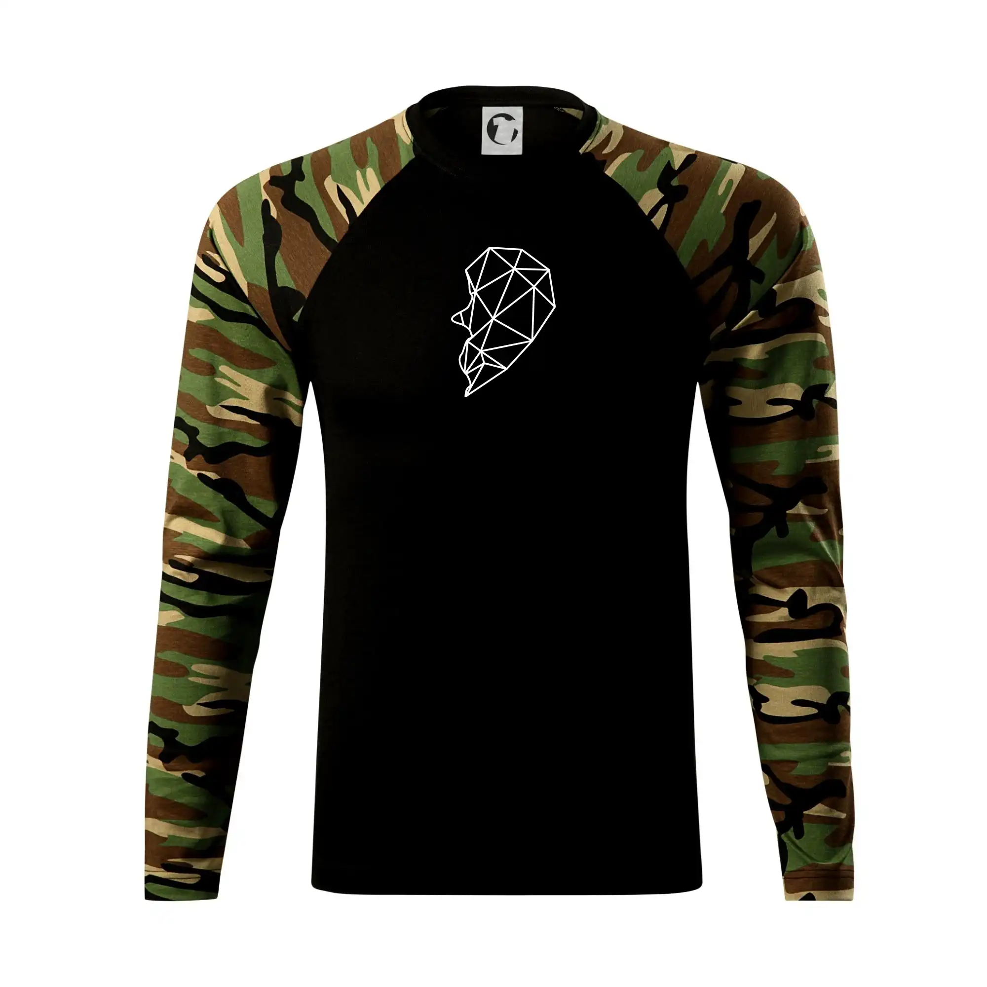Tričká pre zamilovaných - Párový motív srdca geometrie - ON - Camouflage LS