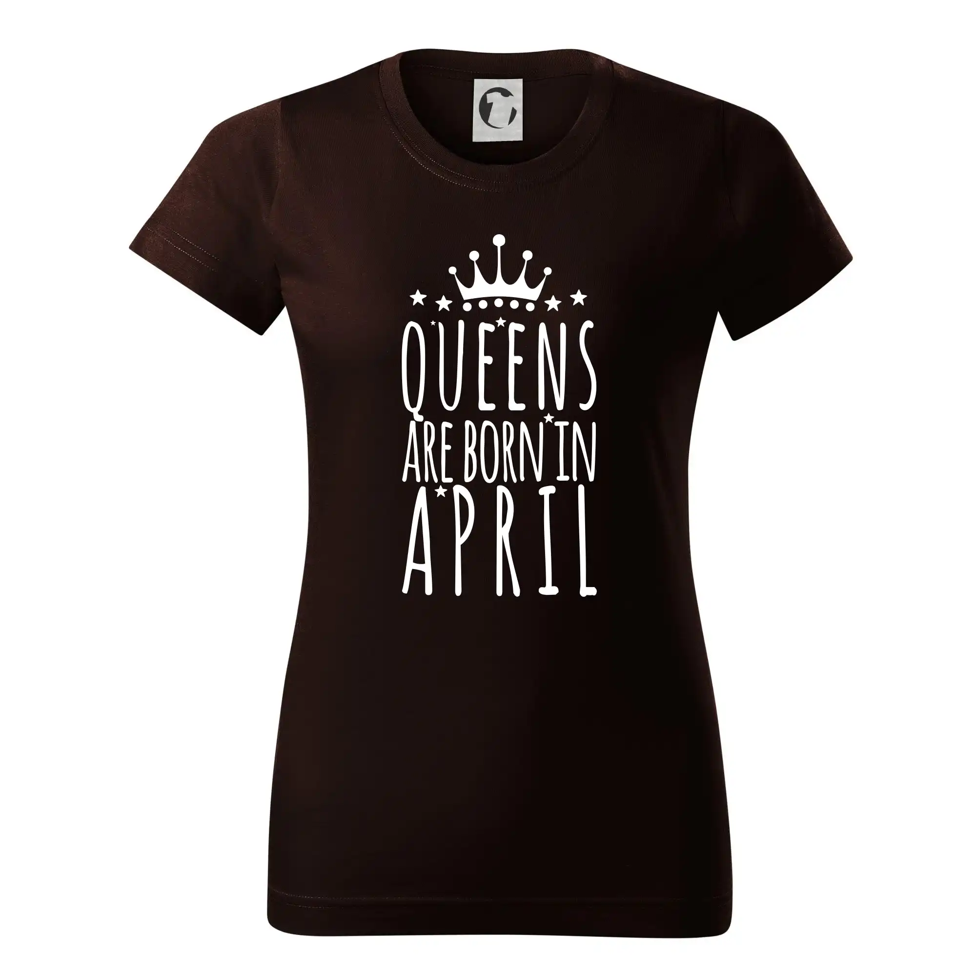 Tričká pre narodených v apríli - Queens are born in April - Dámske tričko basic - ľahko voľnejšie a dlhšie