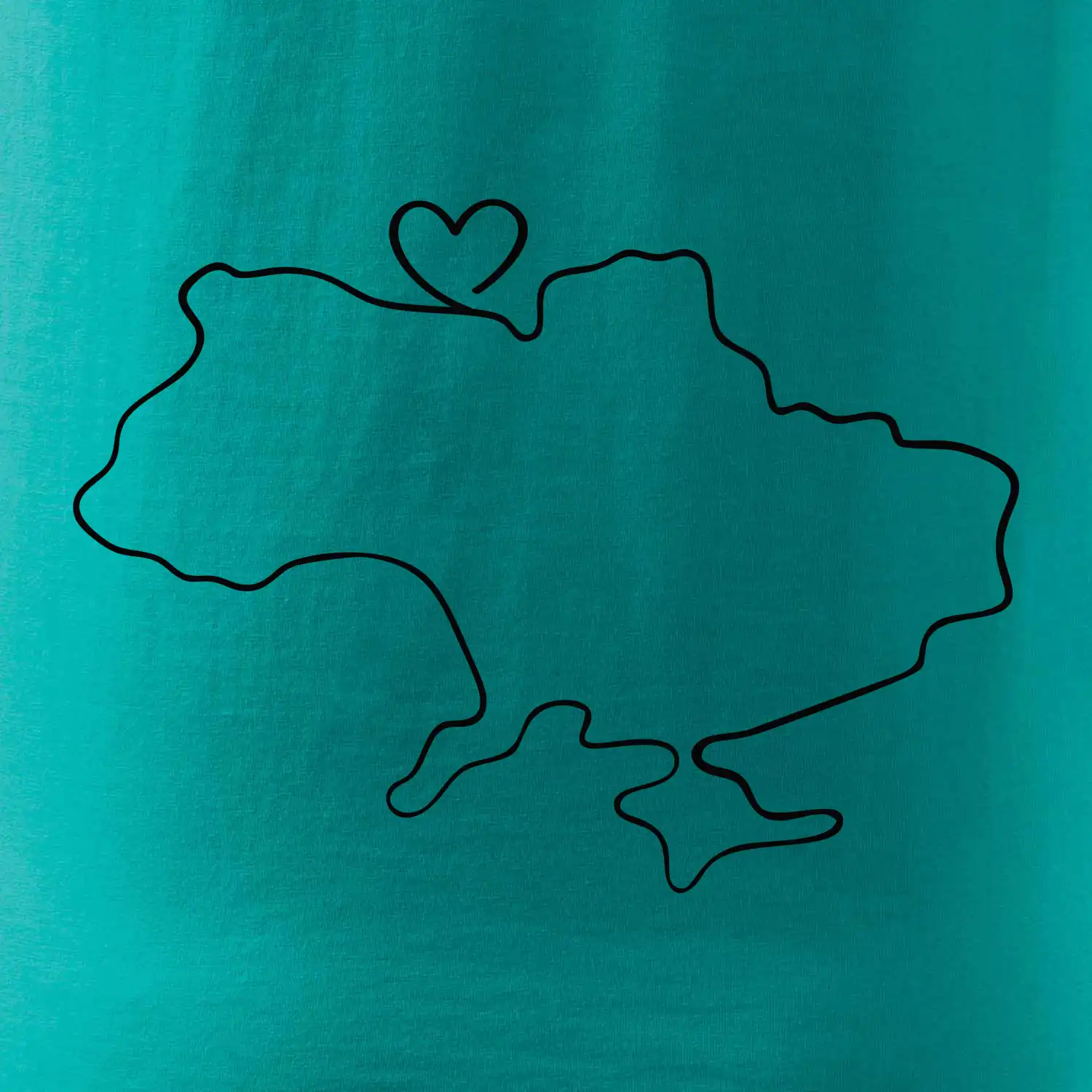 Mapa Ukrajiny - srdce