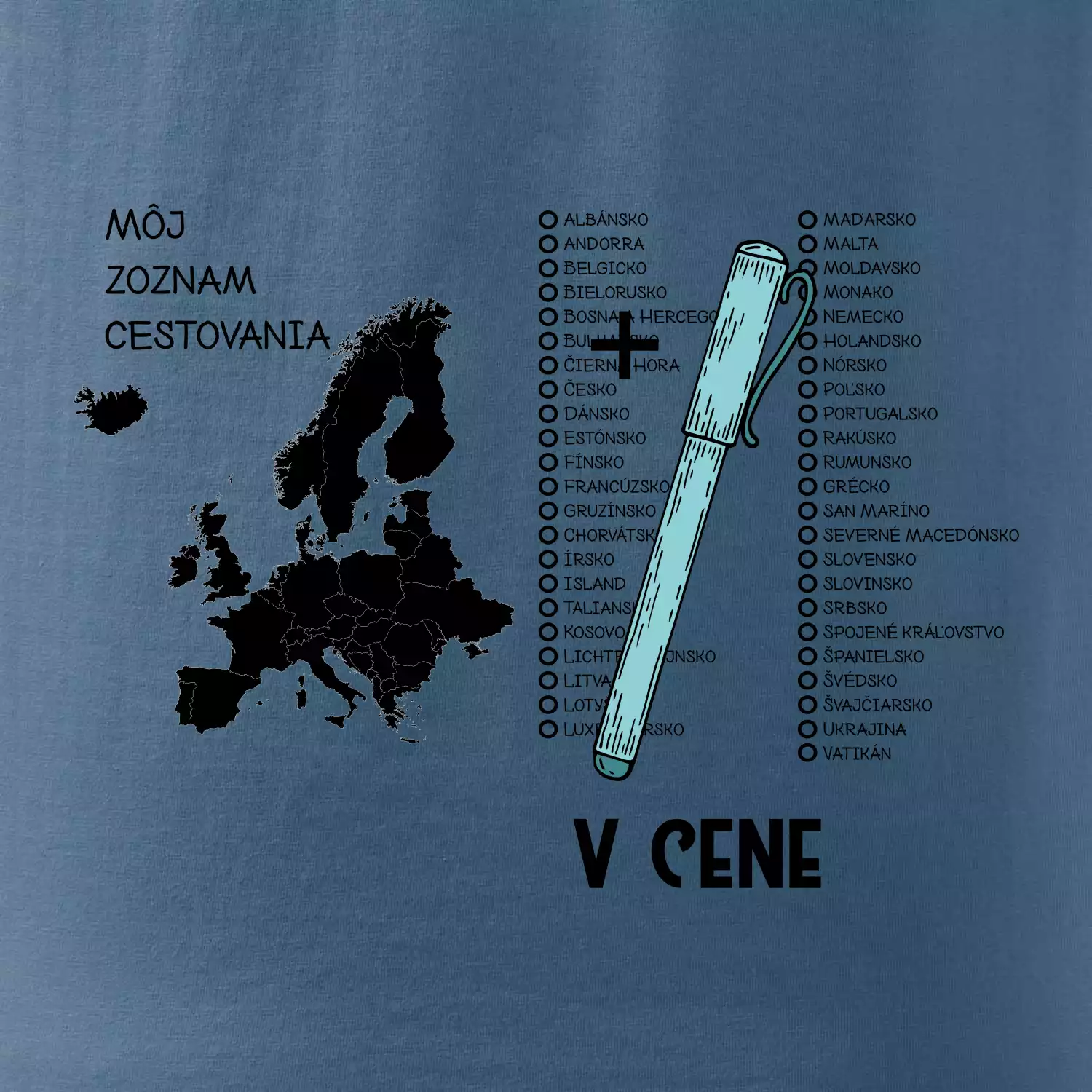 Můj cestovní seznam - Evropa