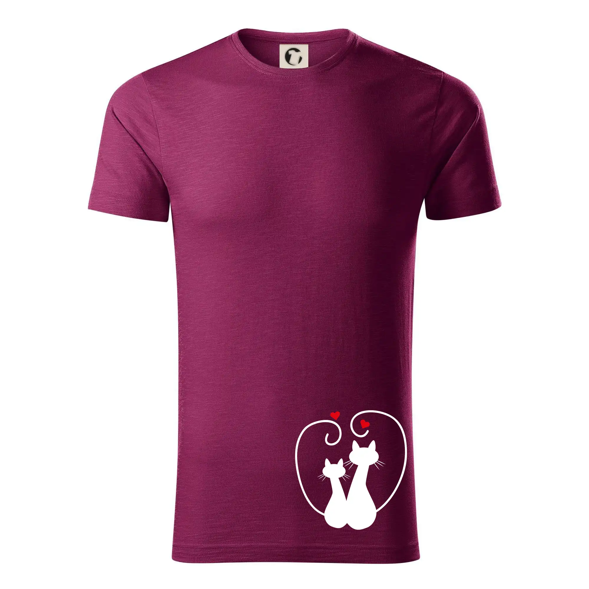 Vtipná tričká s mačkou - Mačky - Zamilovaný pár - Tričko z organickej bavlny
