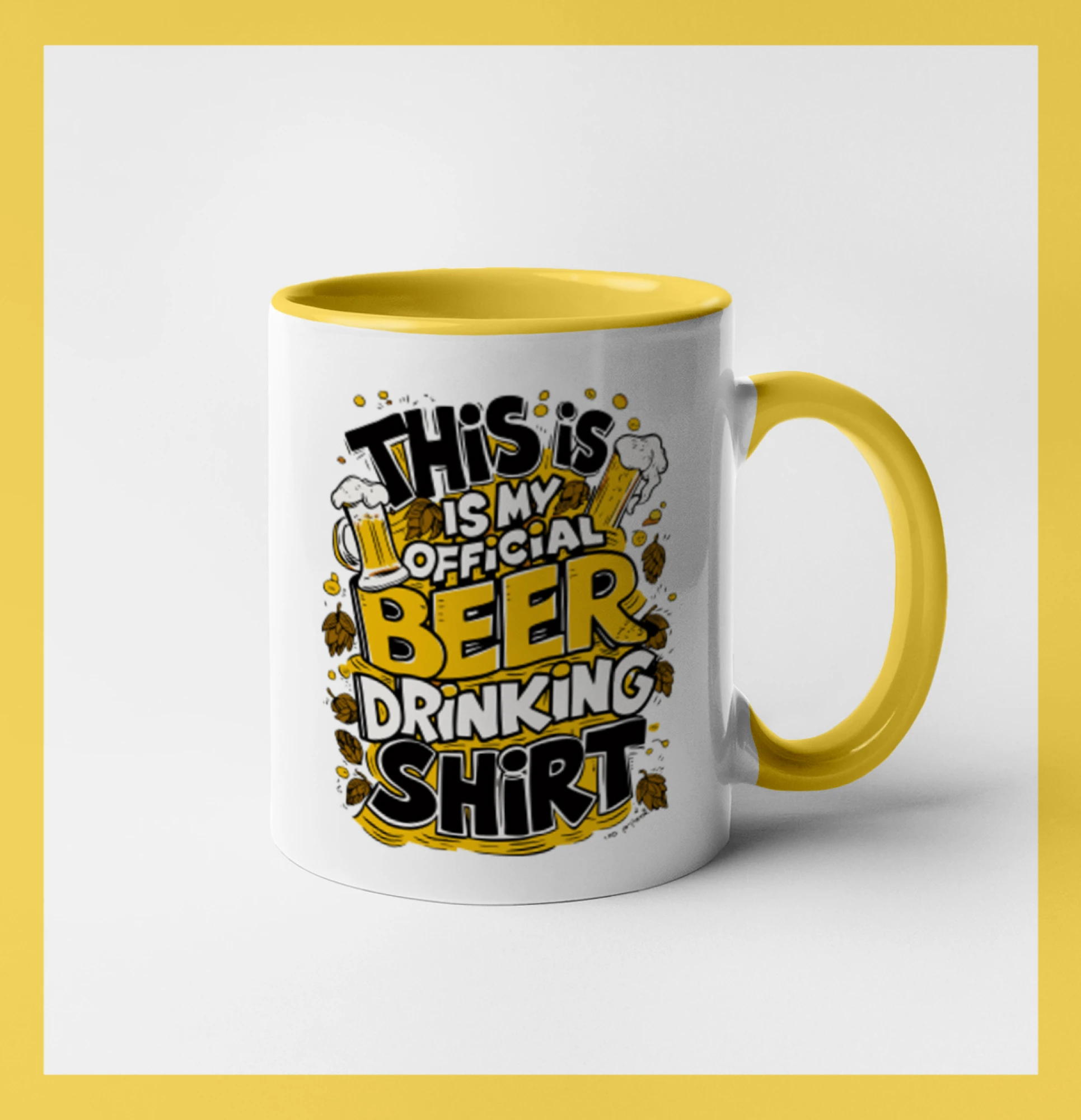 Vtipná tričká pre pivárov - This Is My Official Drinking Shirt - chmel - Hrnček 