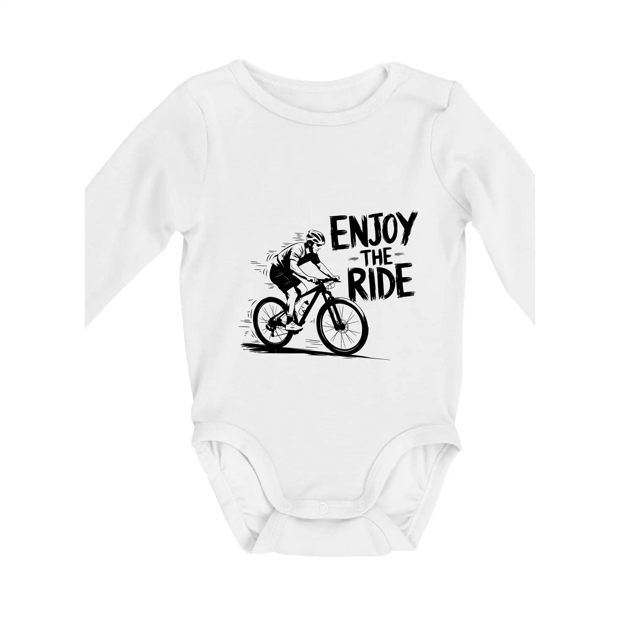 Tričko ako darček pre cyklistu - Enjoy ride - Body dojčenské s dlhým rukávom