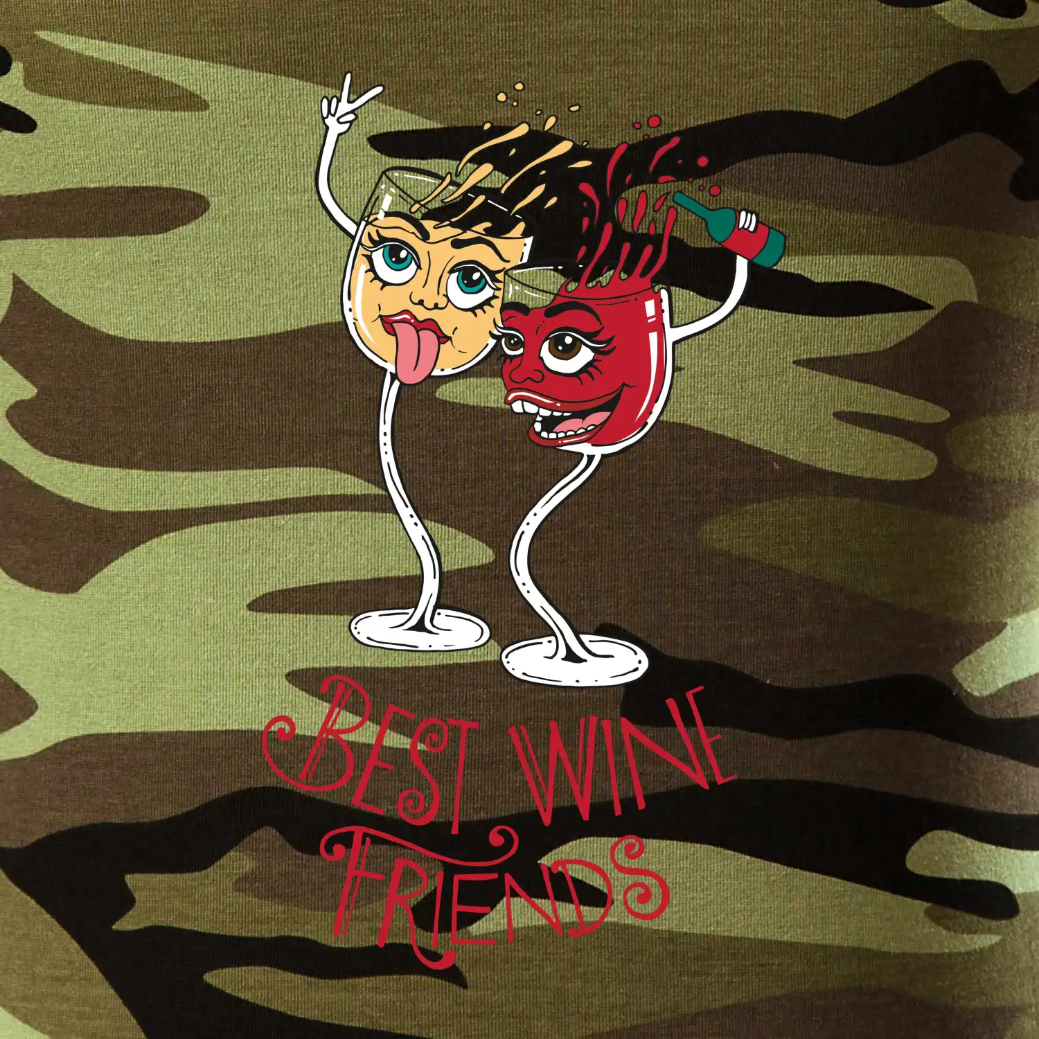 Best wine friends dancing (Pecka design)