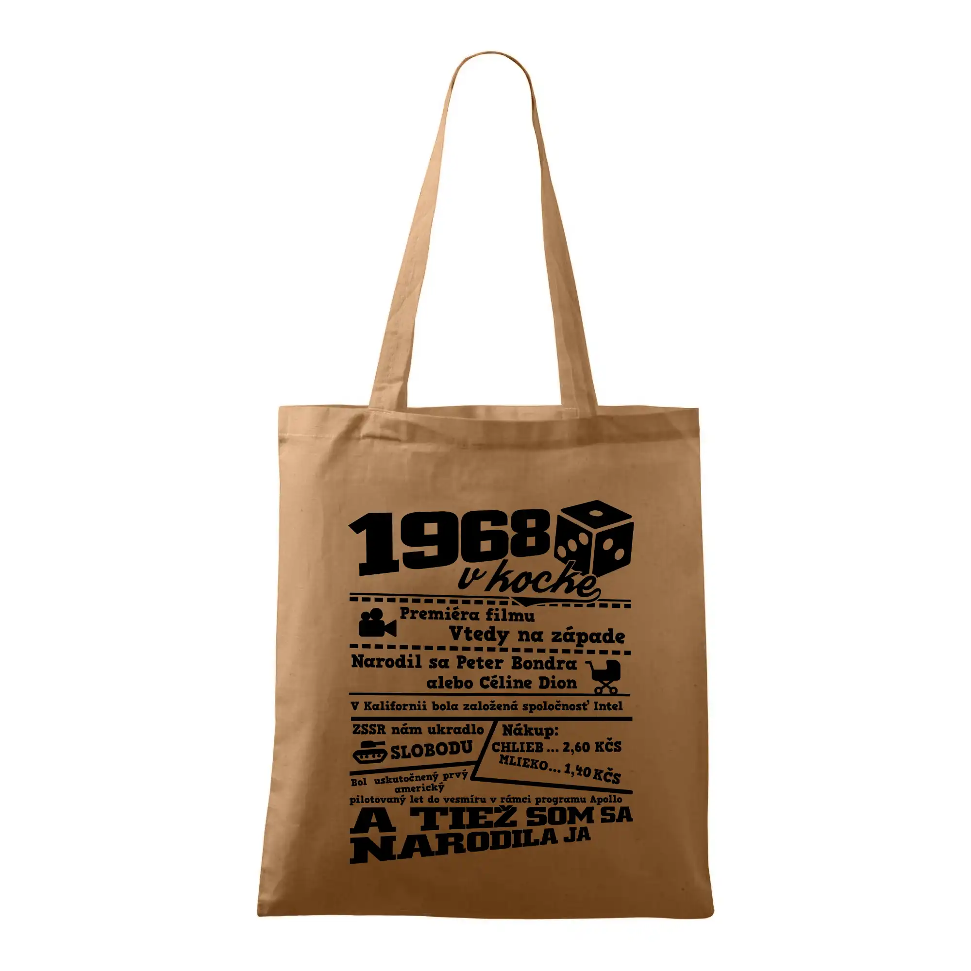 1968 v kocke - Taška bavlnená
