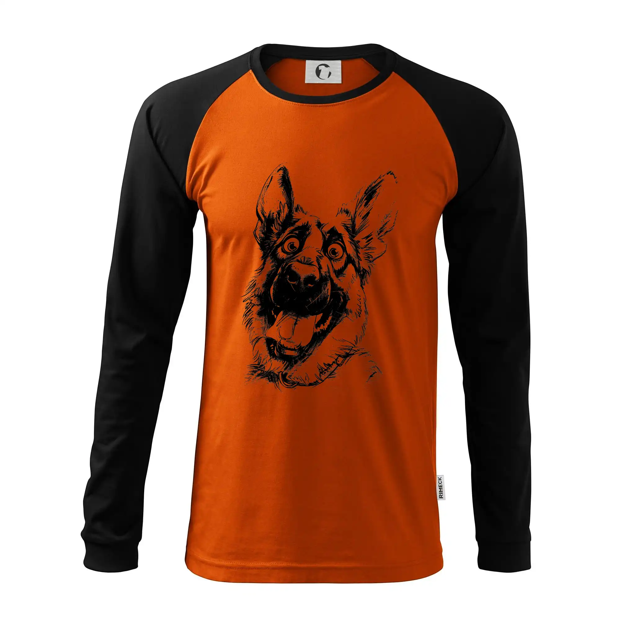 Černobílá karikatura Německý ovčák