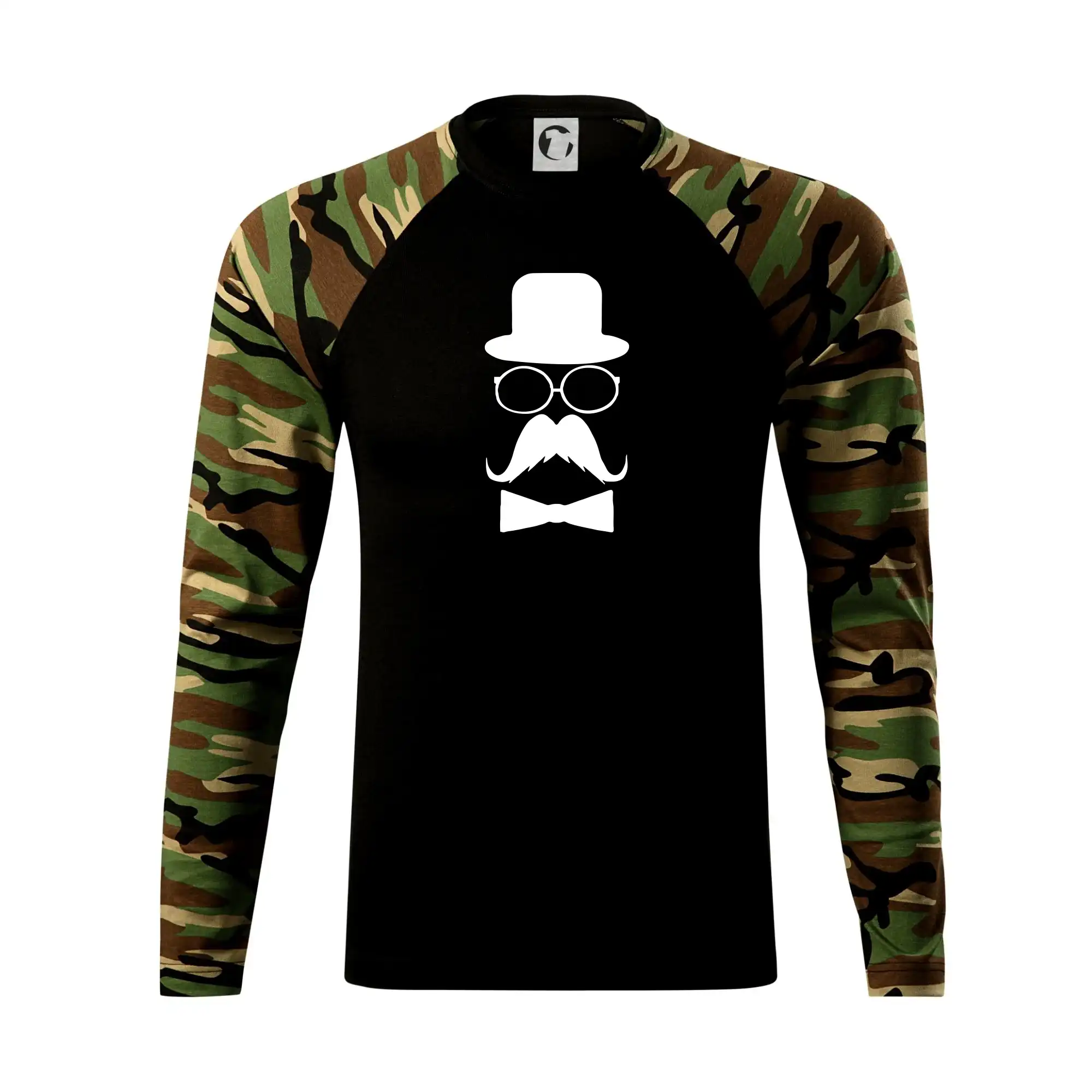 Tričká s fúzikmi - Mustache pán - Camouflage LS