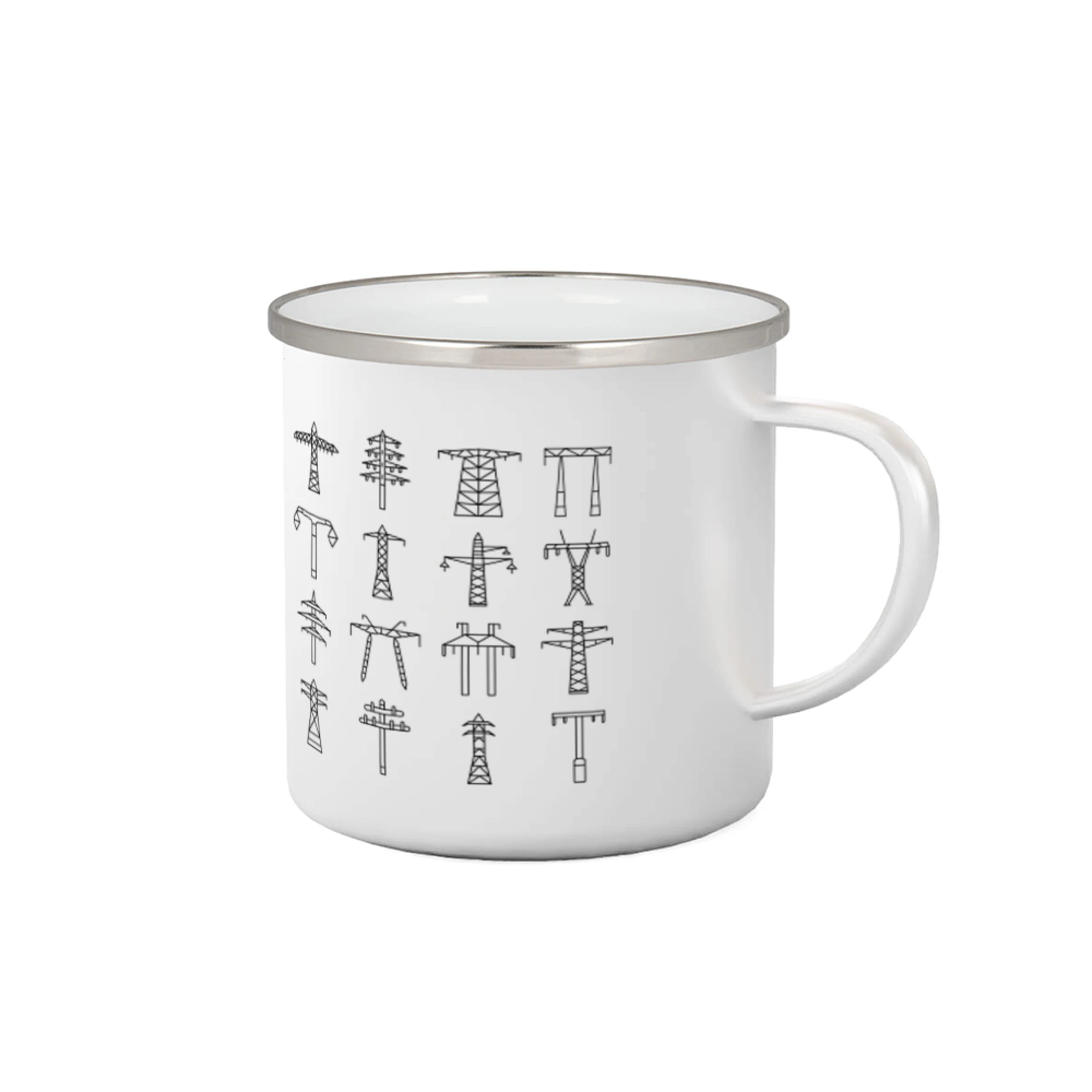 Vtipné tričká do práce - Typy stožiarov vysokého napätia - Plecháčik