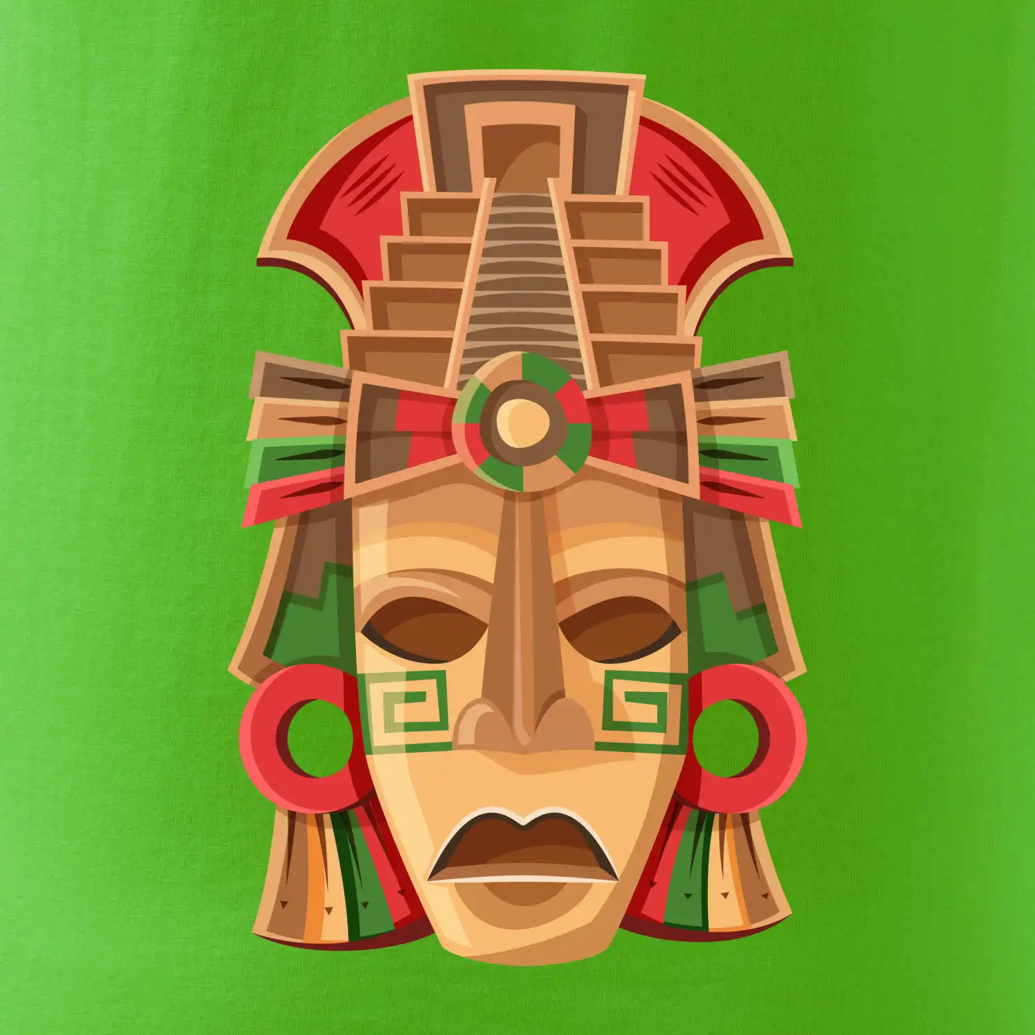 Mayové maska červené uši