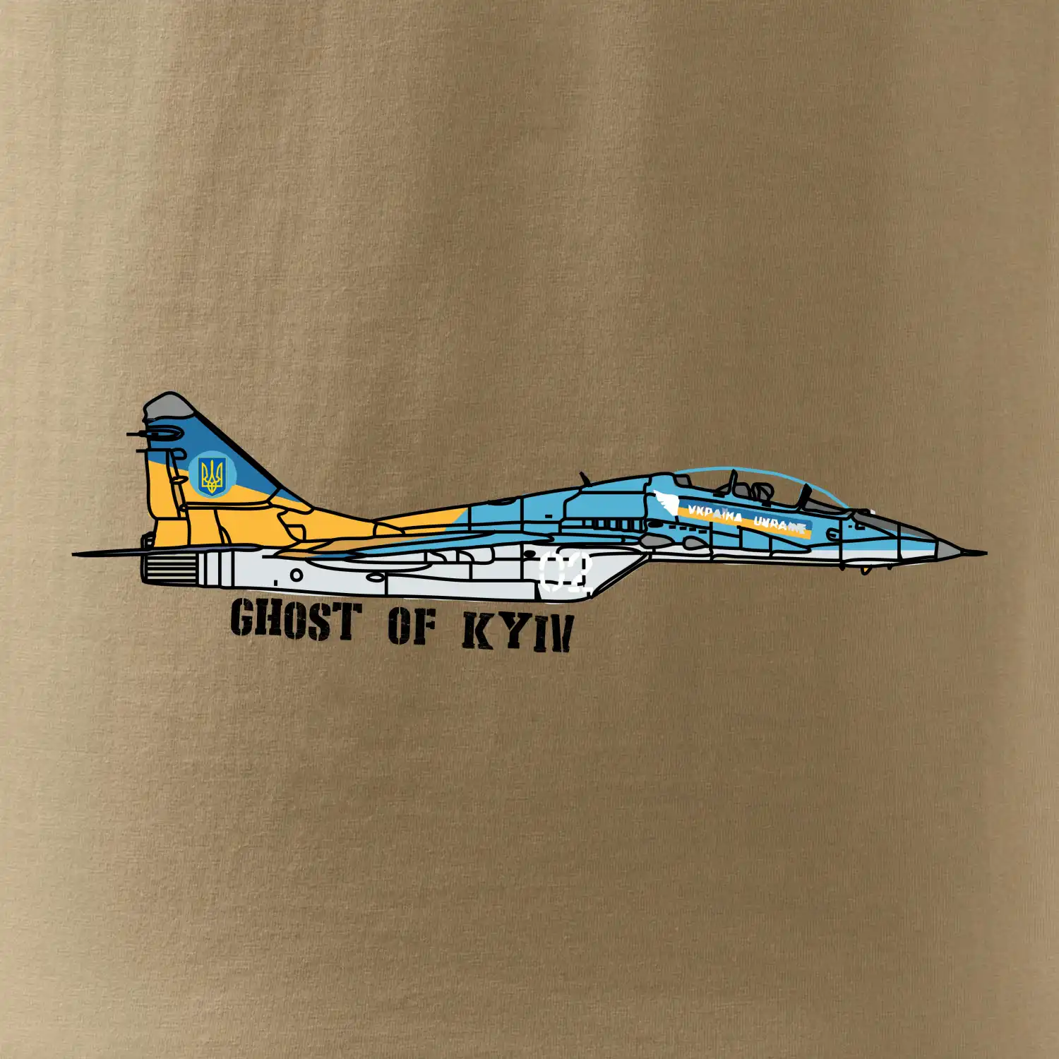 Mig 29 Fulcrum Blue-Yellow - Ghost of Kyiv