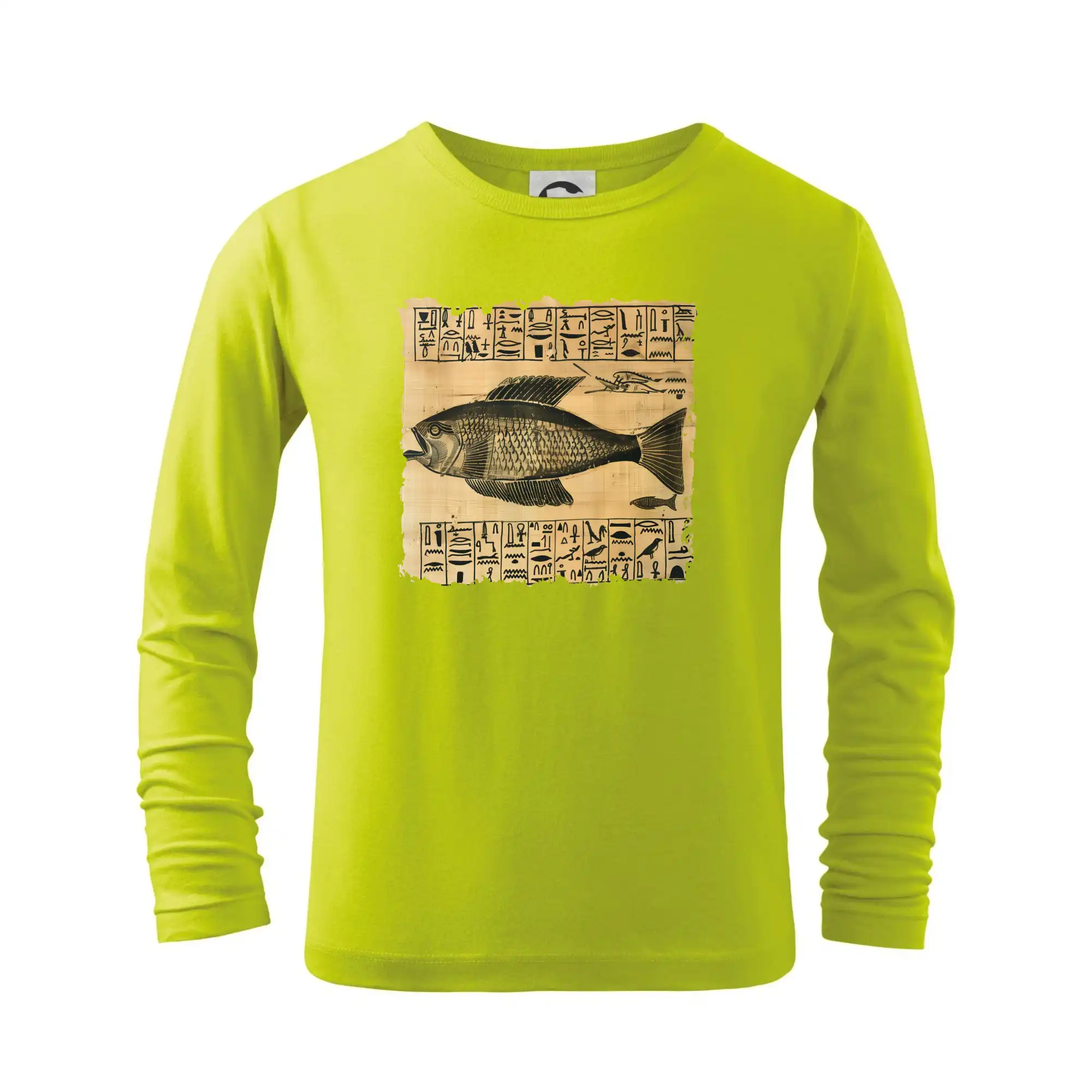 Tričká s potlačou ryby - Egyptské hieroglyfy ryba - Tričko detské Long Sleeve