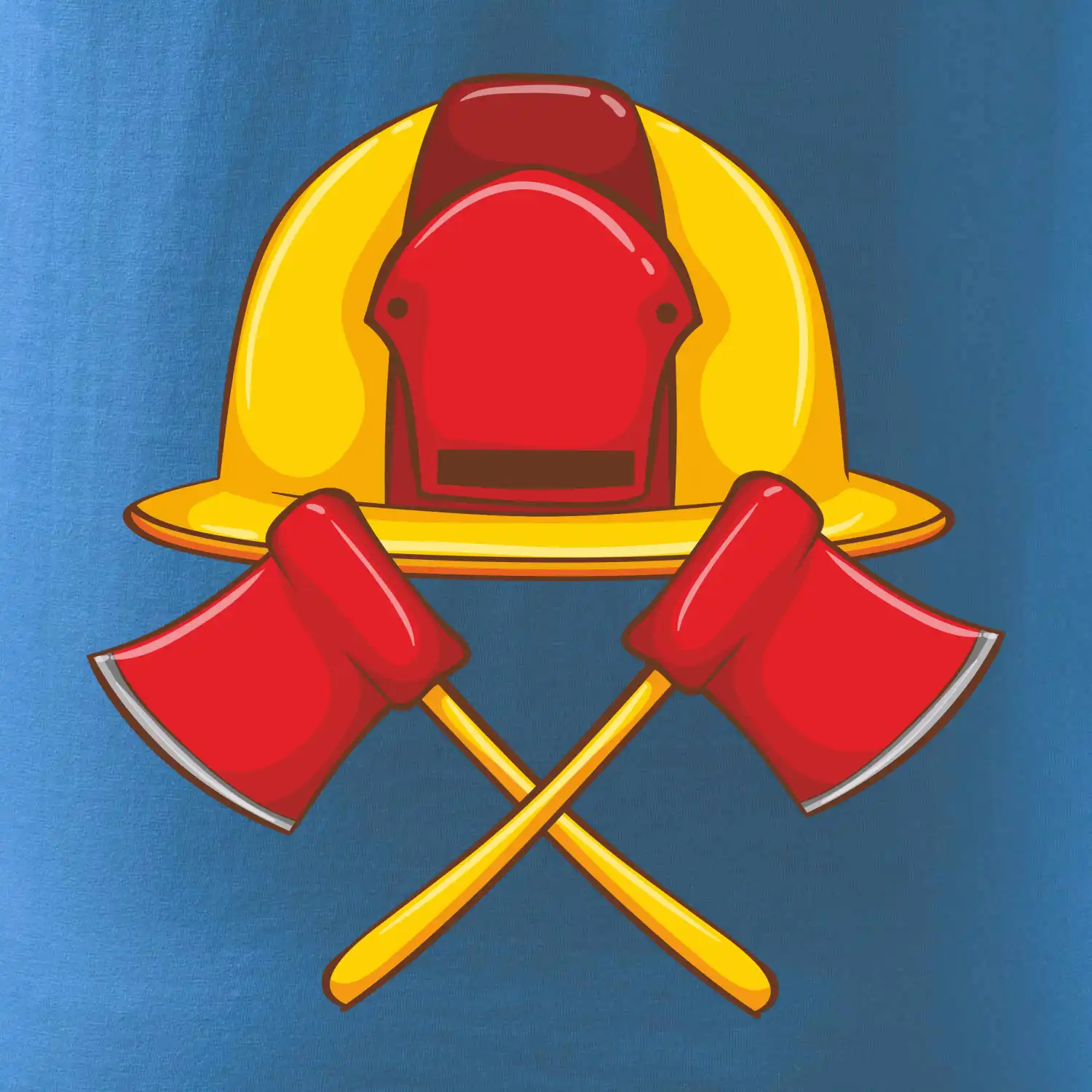 Hasičská helma a sekera