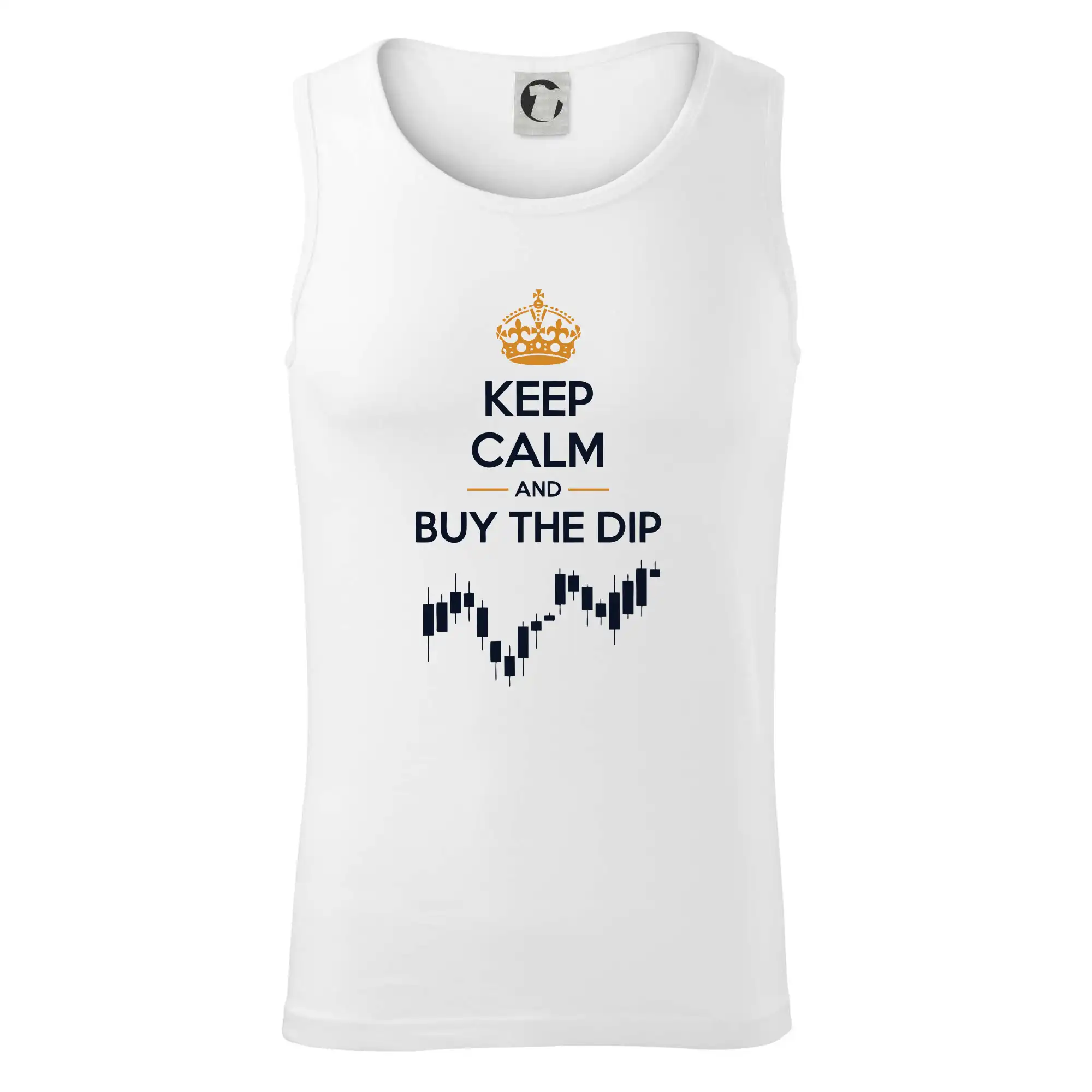 Keep Calm and Buy the Dip - koruna a graf - Tielko pánske Core