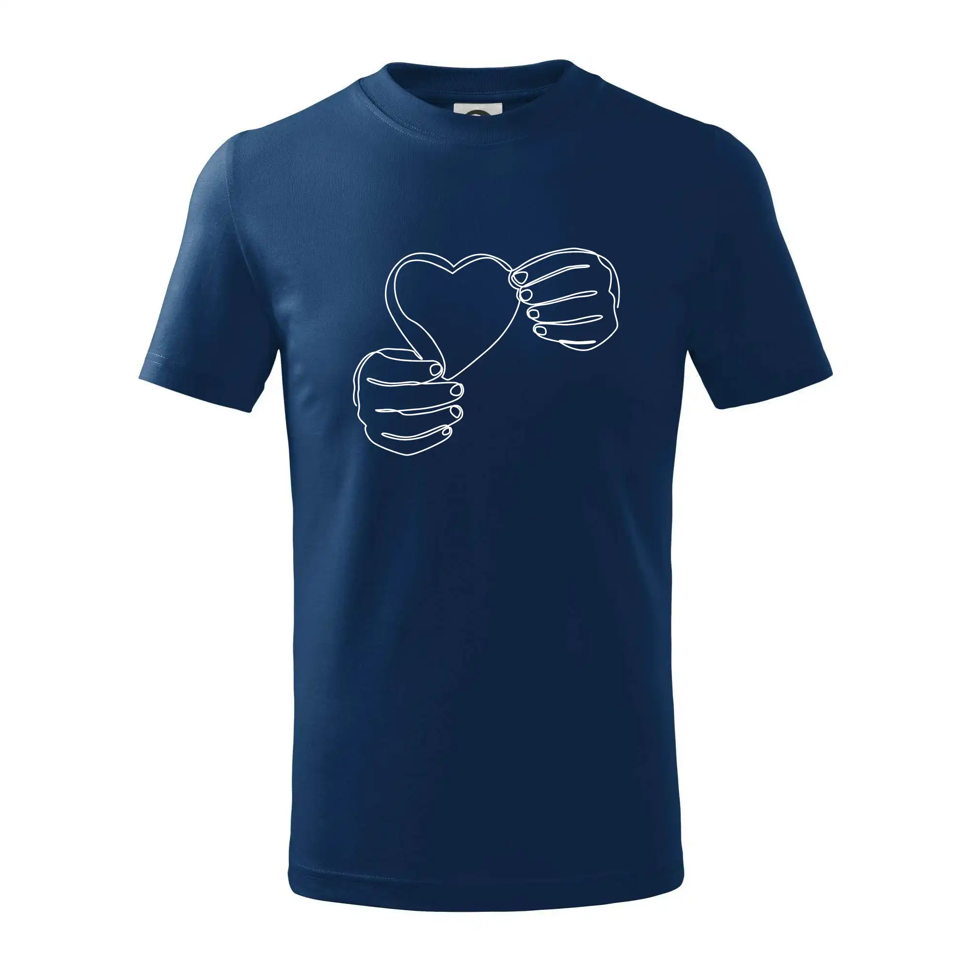 Ruka držiaca srdce jedným ťahom