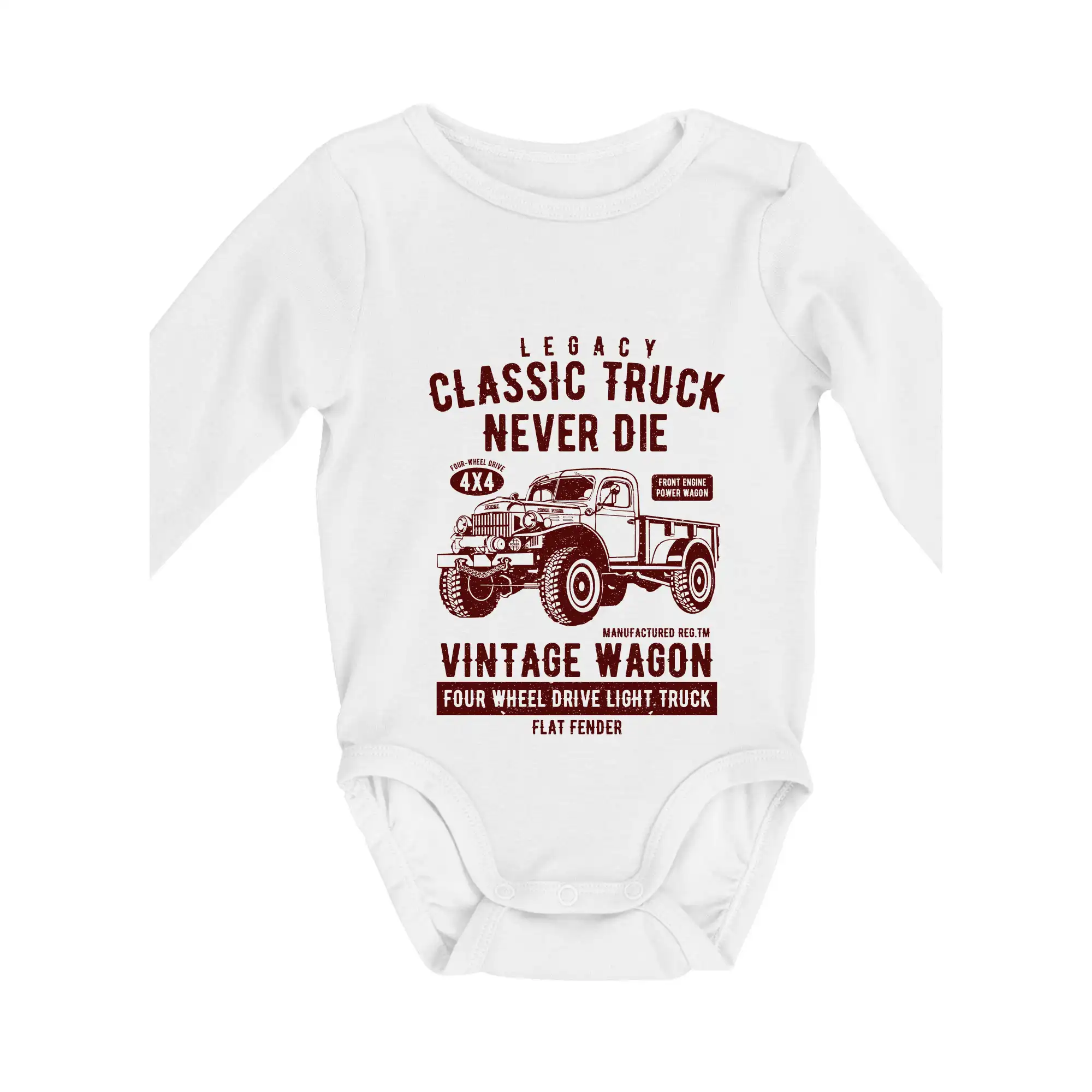 Tričká s kamionmi a nákladiakmi - Classic Truck - Body dojčenské s dlhým rukávom