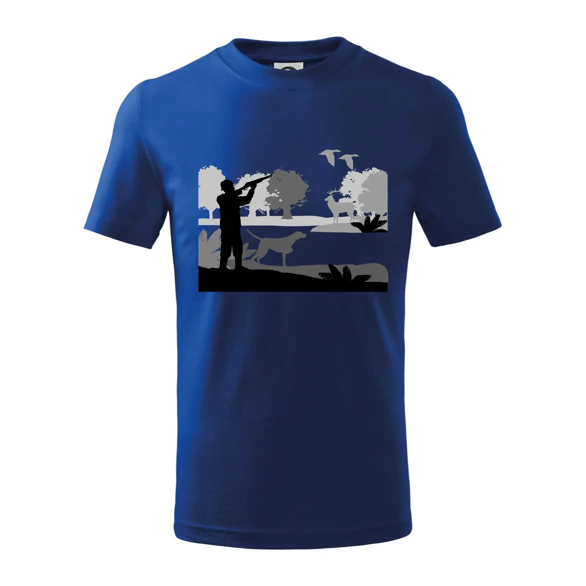 Ostatné psie plemená - Lovec a stavač v lese - Tričko detské bavlnené