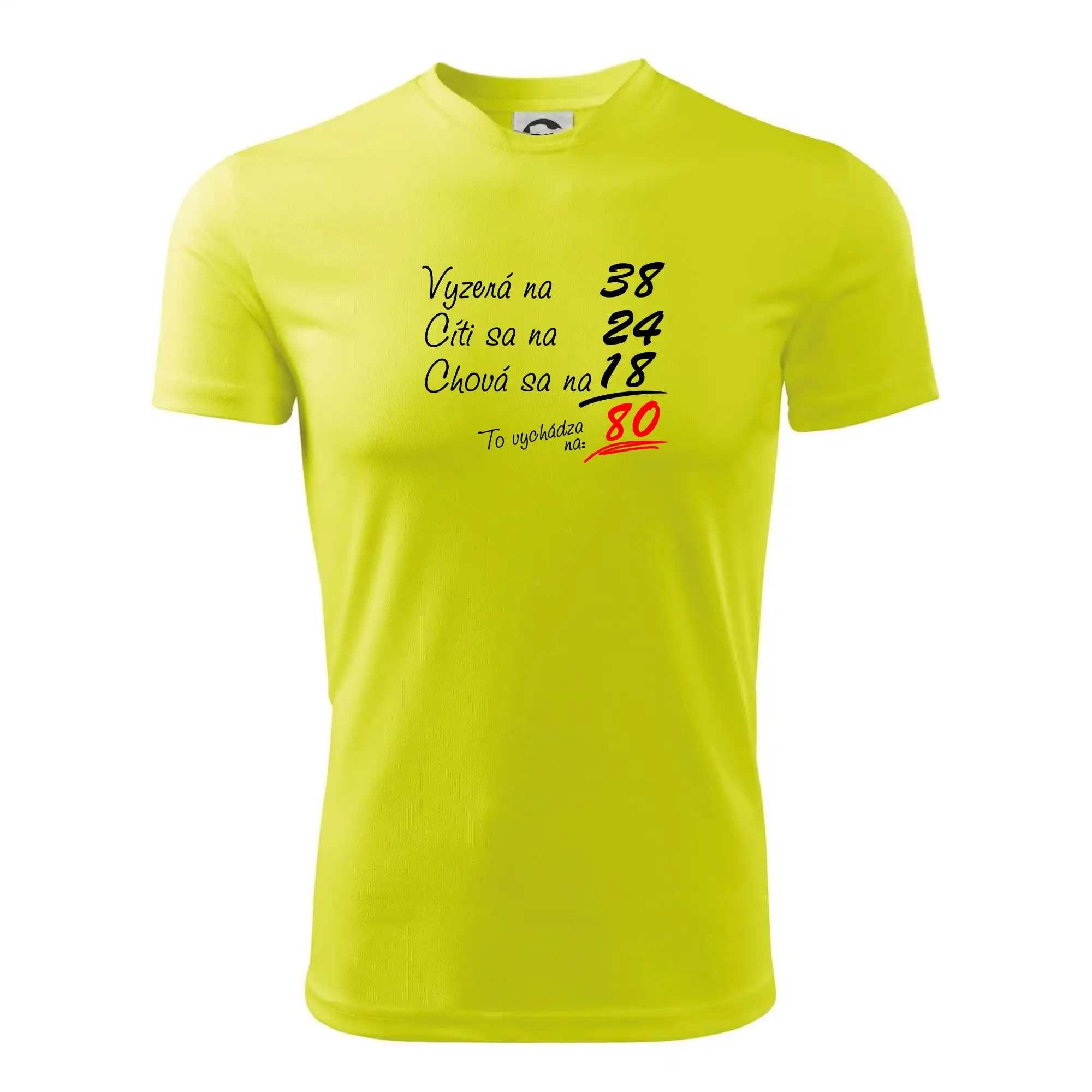 Tričko k osemdesiatinám - Vyzerá, cíti sa, chová sa - 80 rokov - Pánske tričko Fantasy športové