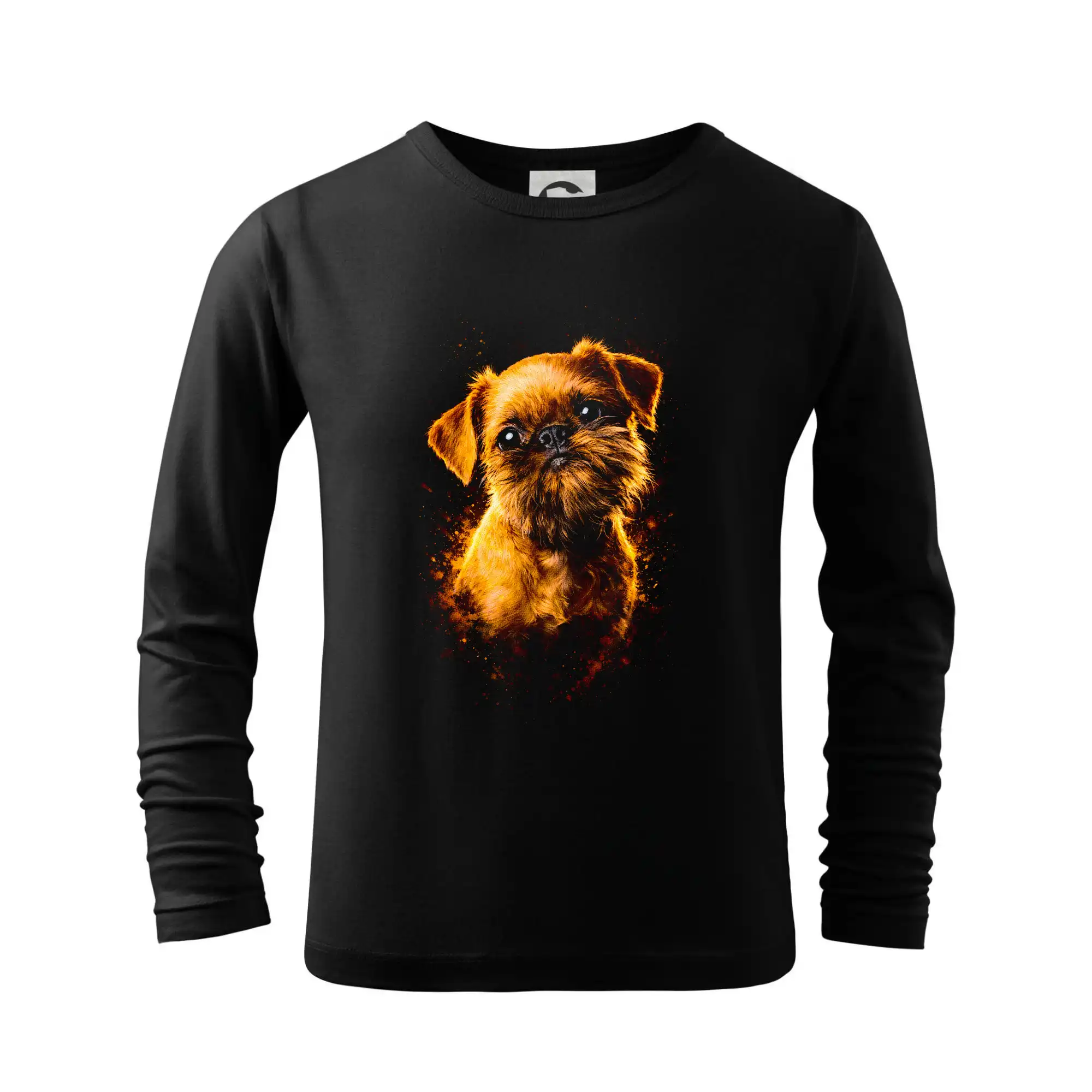 Ostatné psie plemená - Obrázok poltón Bruselský grifon - Tričko detské Long Sleeve