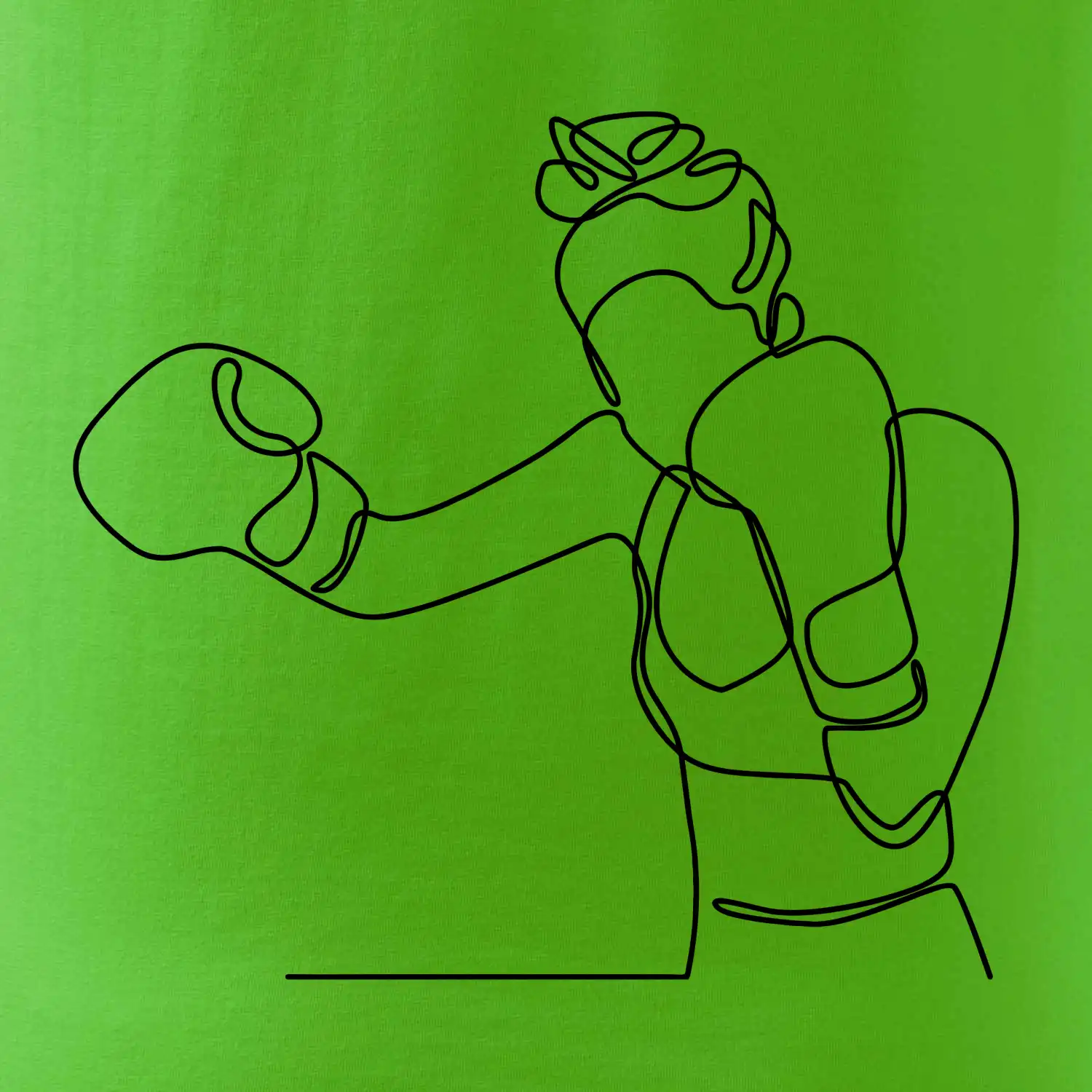 Žena boxerka jedním tahem