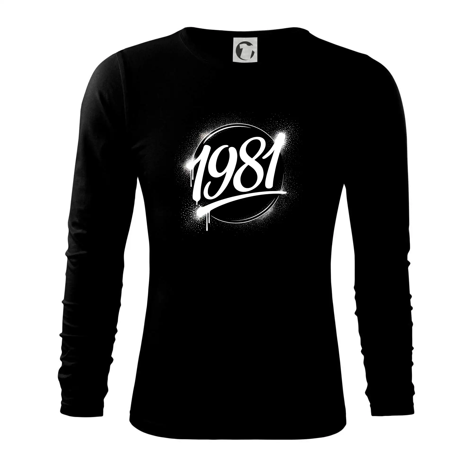 Trička s ročníkom 1981 - Narodeninový ročník graffiti 1981 - Tričko s dlhým rukávom FIT-T long sleeve