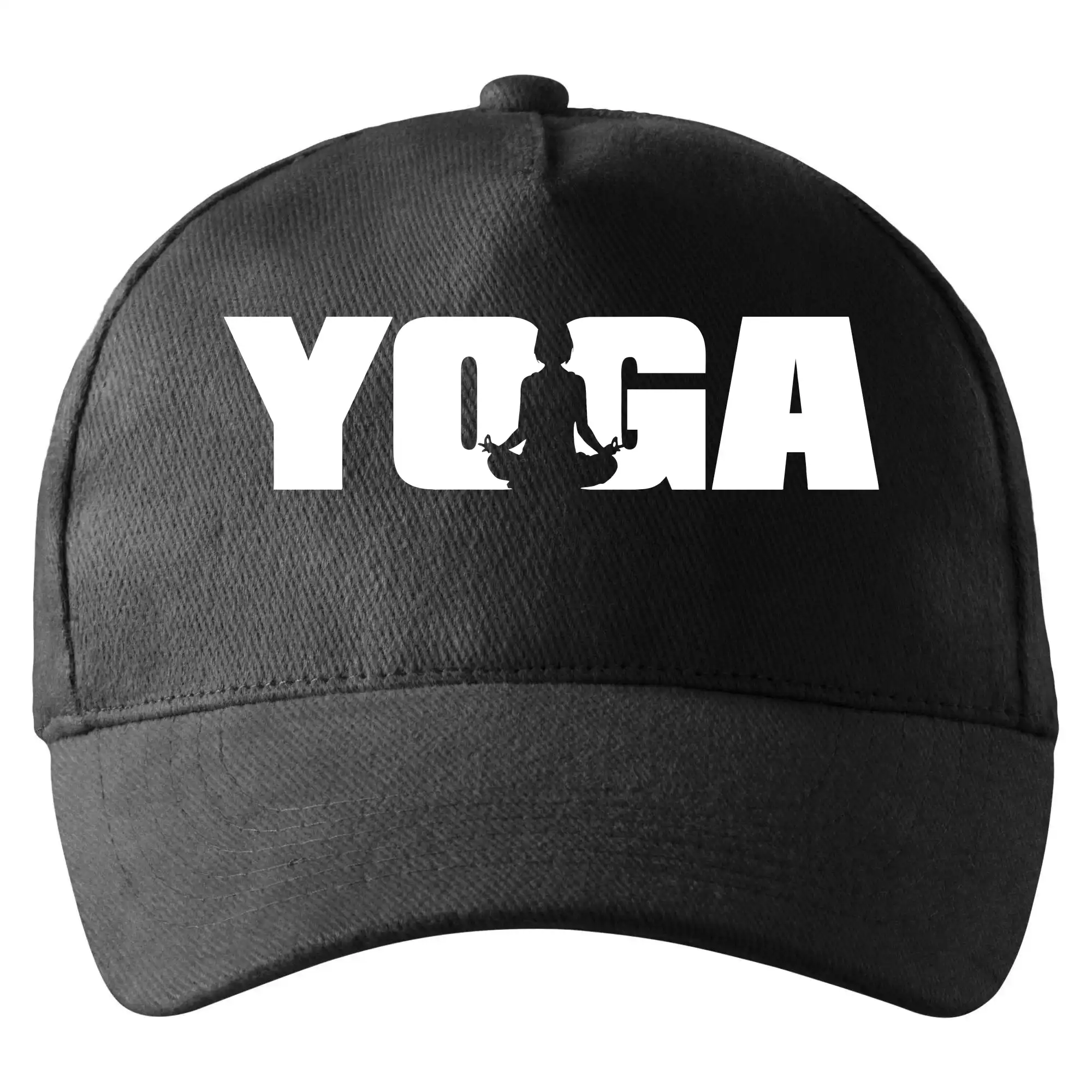 Tričká na jógu - Yoga nápis - Šiltovka so zahnutým šiltom a mosaznou sponou