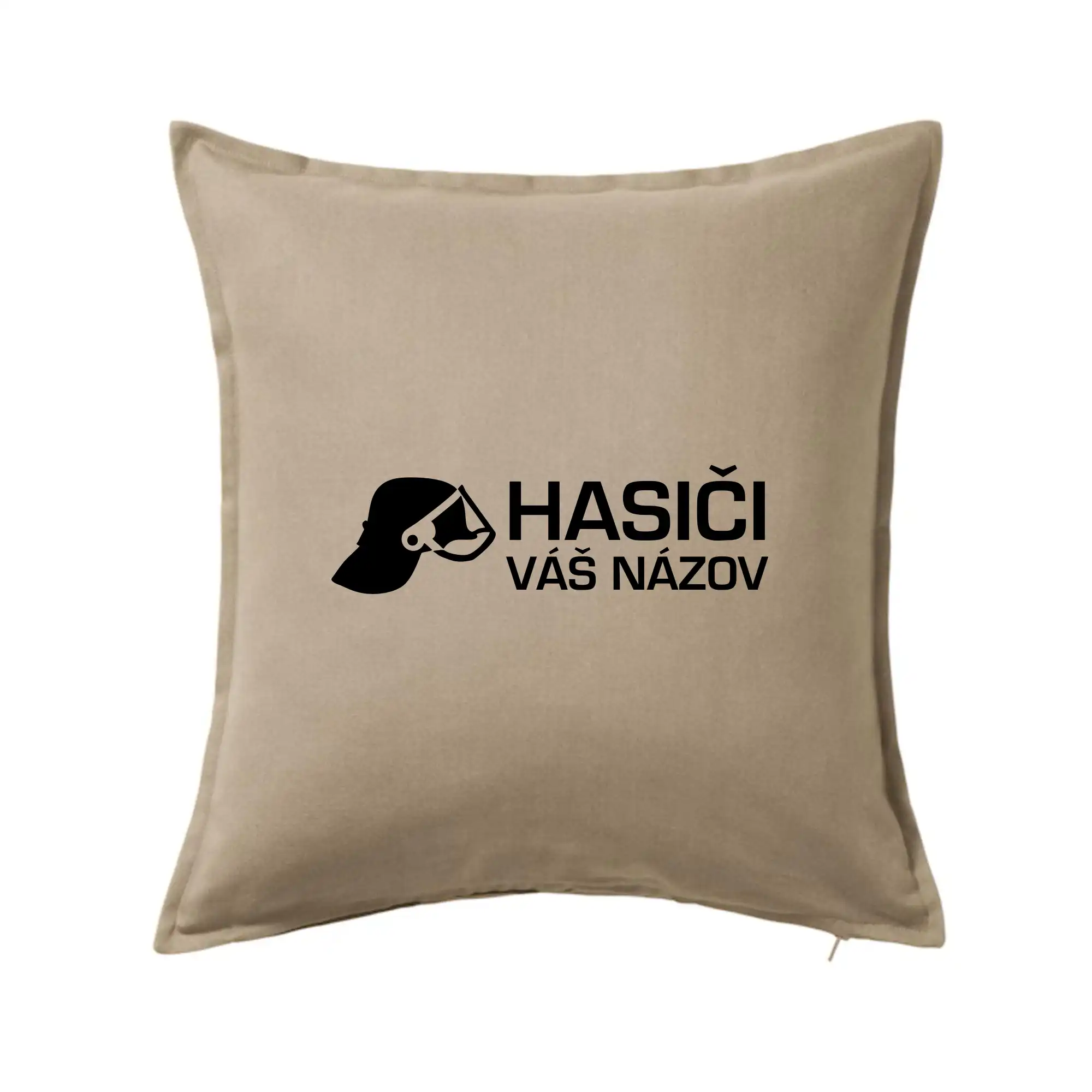 Originálne tričká pre hasičov - Hasiči helma - vlastný nápis - Vankúš 50x50