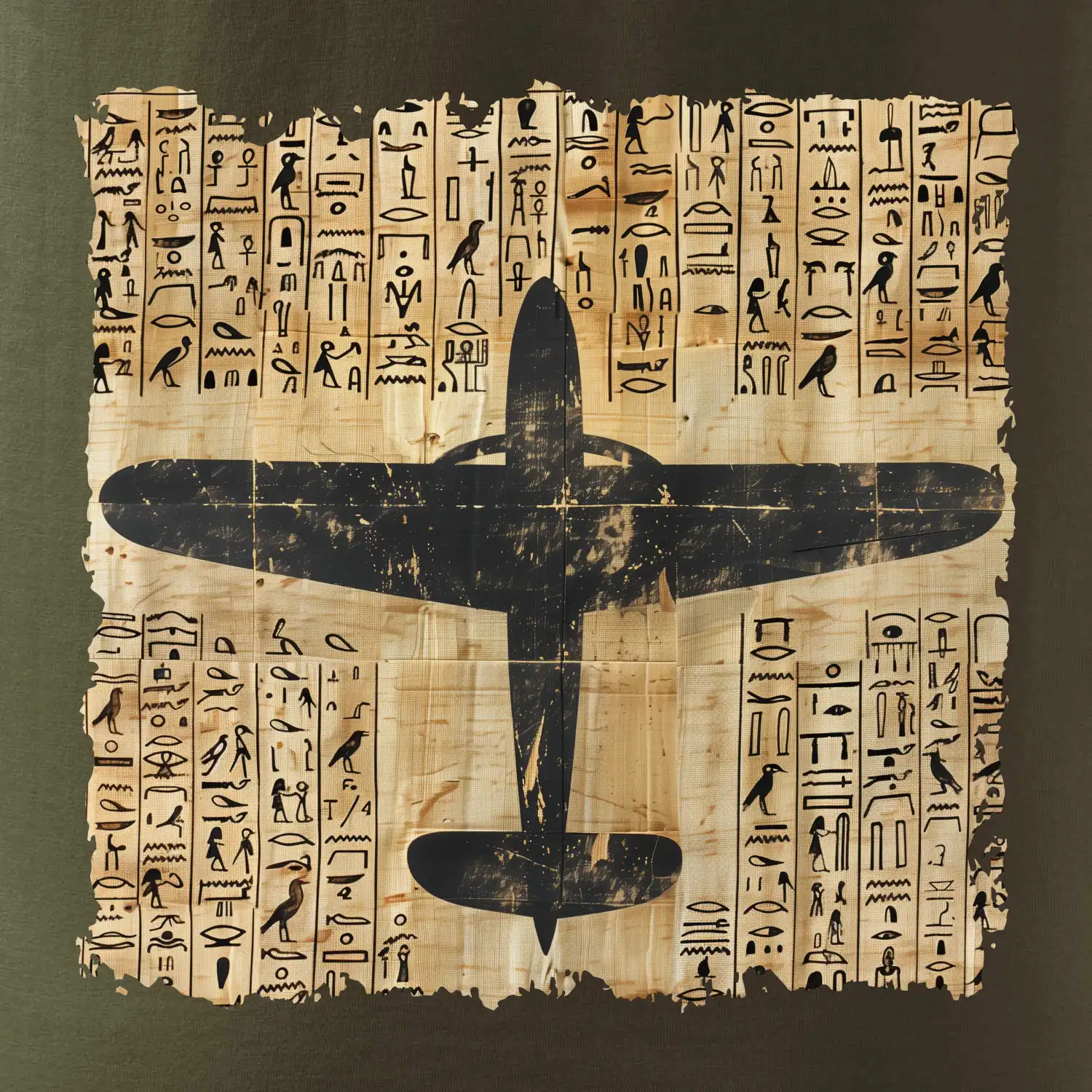 Egyptské hieroglyfy letadlo