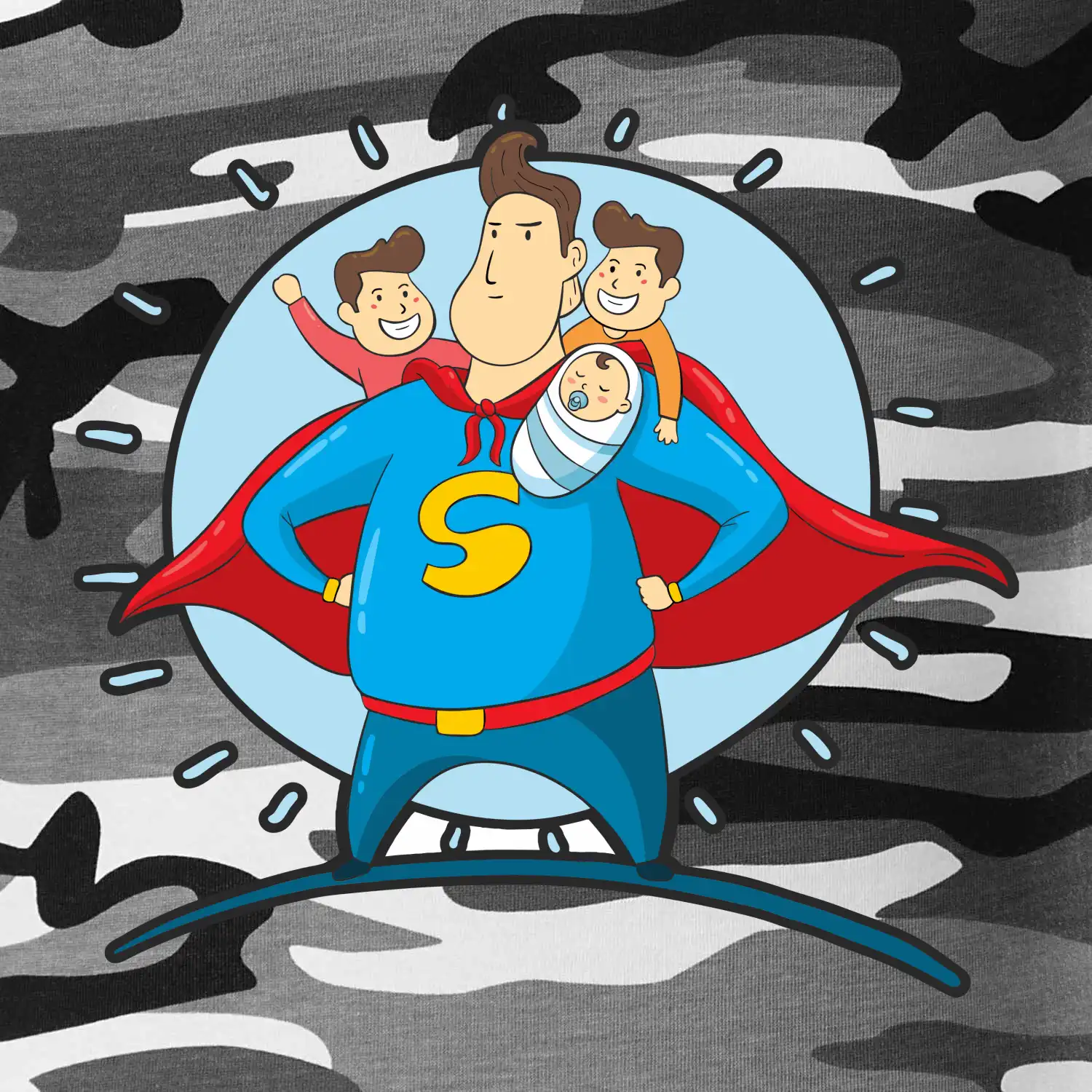 Táta superman - kluk, kluk a dítě