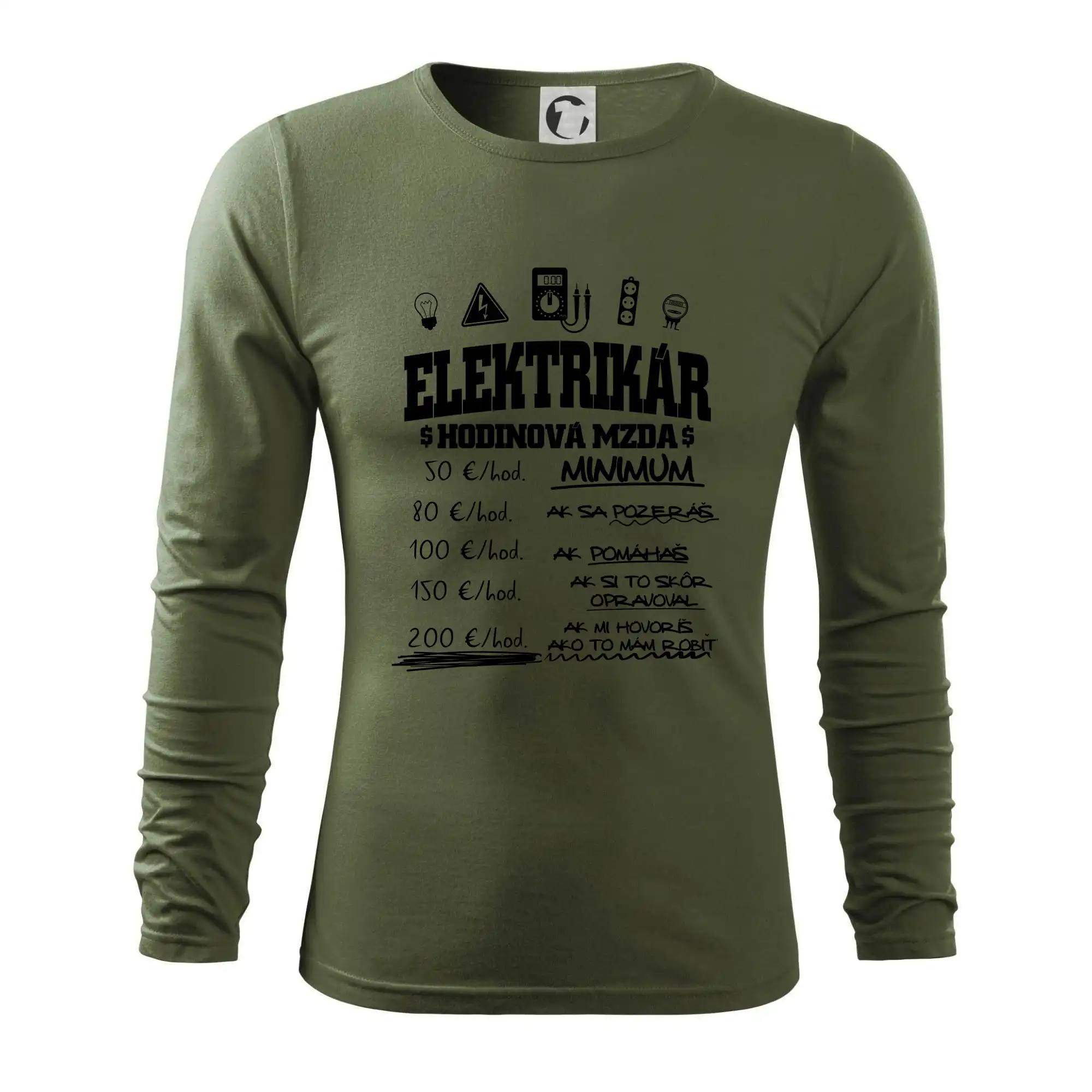 Hodinová mzda elektrikár SK