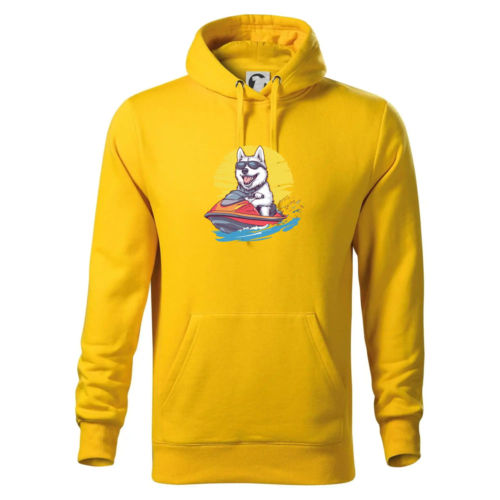 Husky na vodním skútru