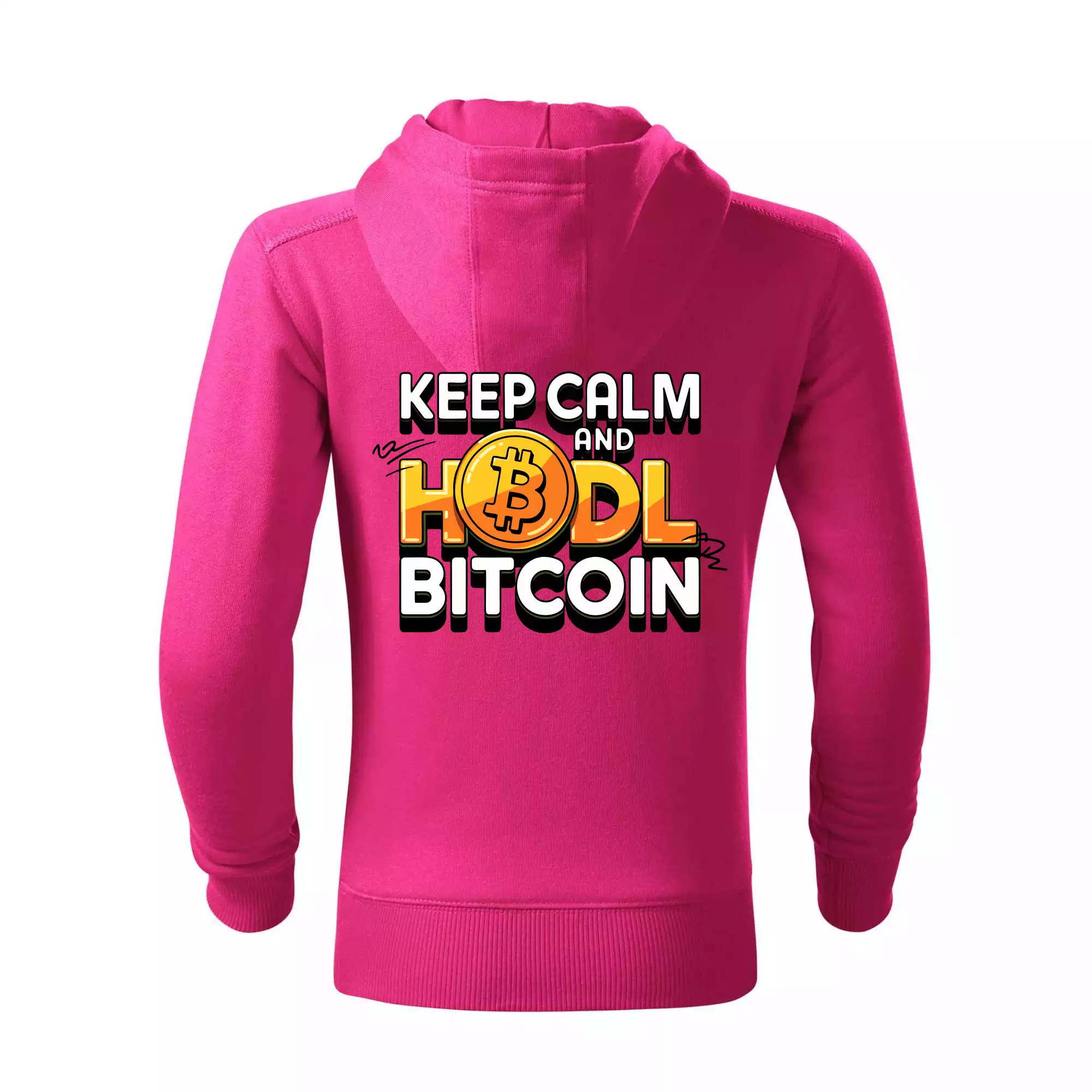3D nápis Keep Calm and HODL Bitcoin