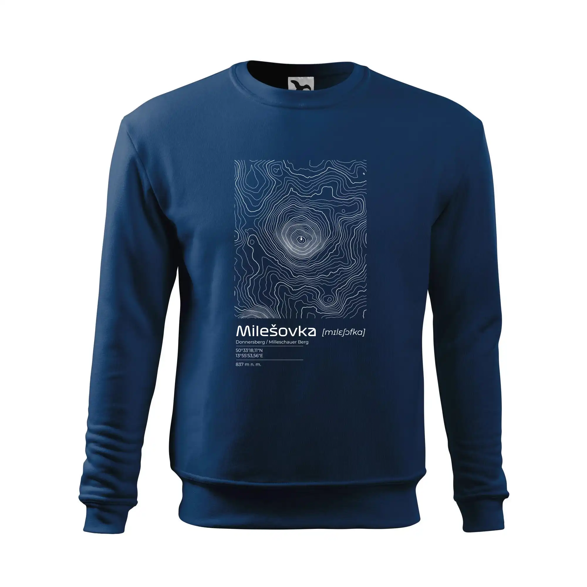 Milešovka - vrstevnice v obdélníku