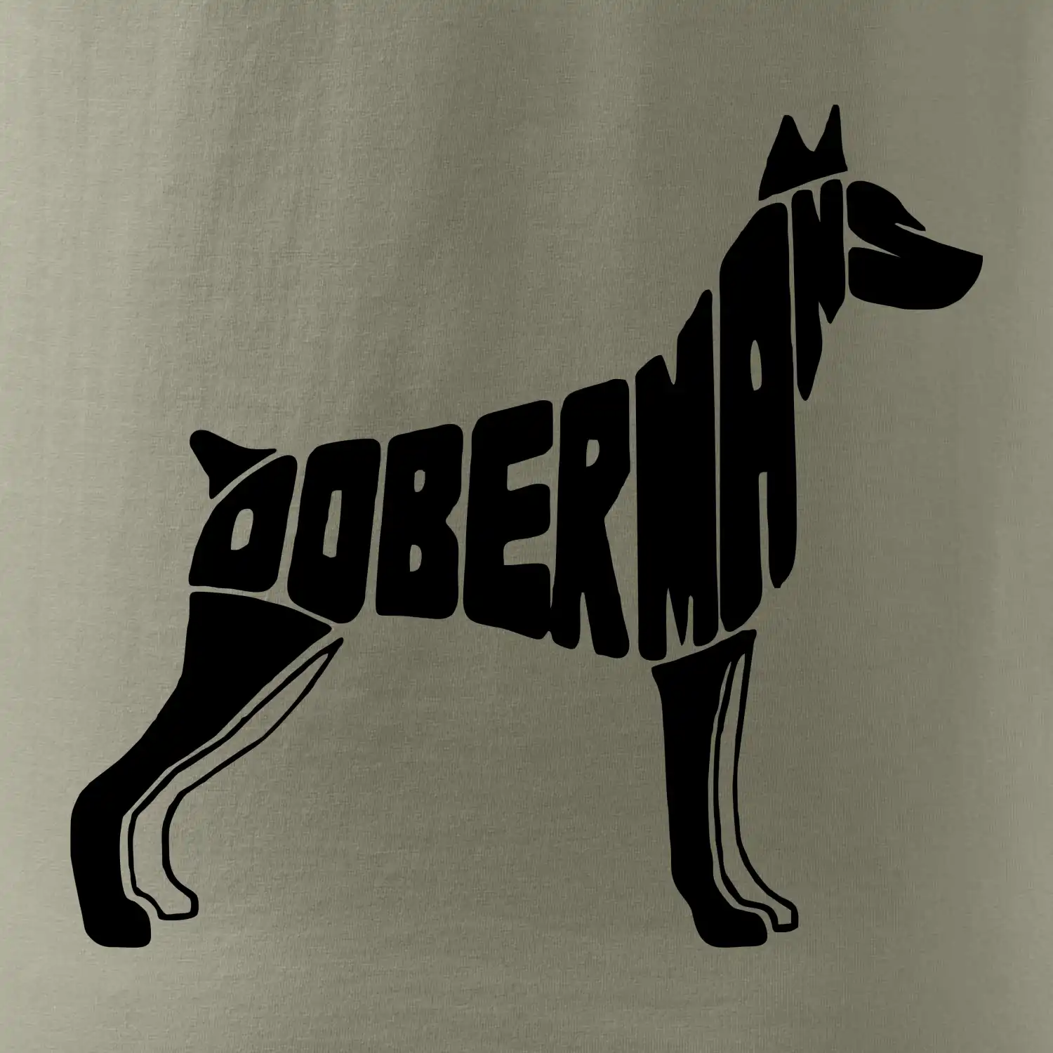 Dobrmans - nápis v tělě