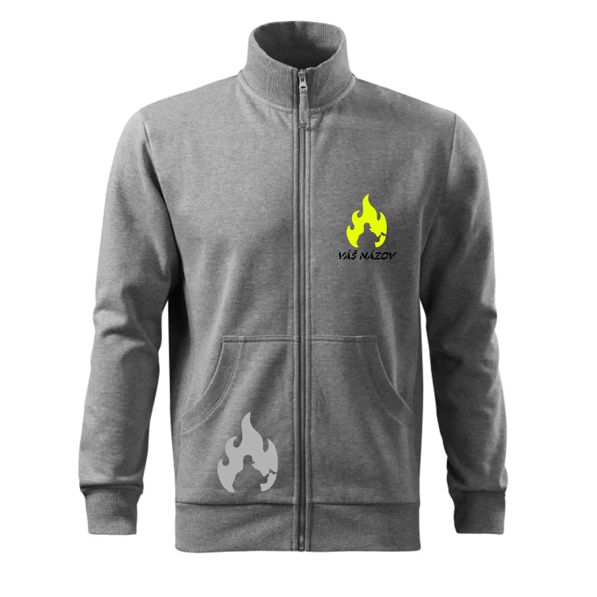 Originálne tričká pre hasičov - Fireteam - oheň - Váš názov - Mikina bez kapucne Adventure