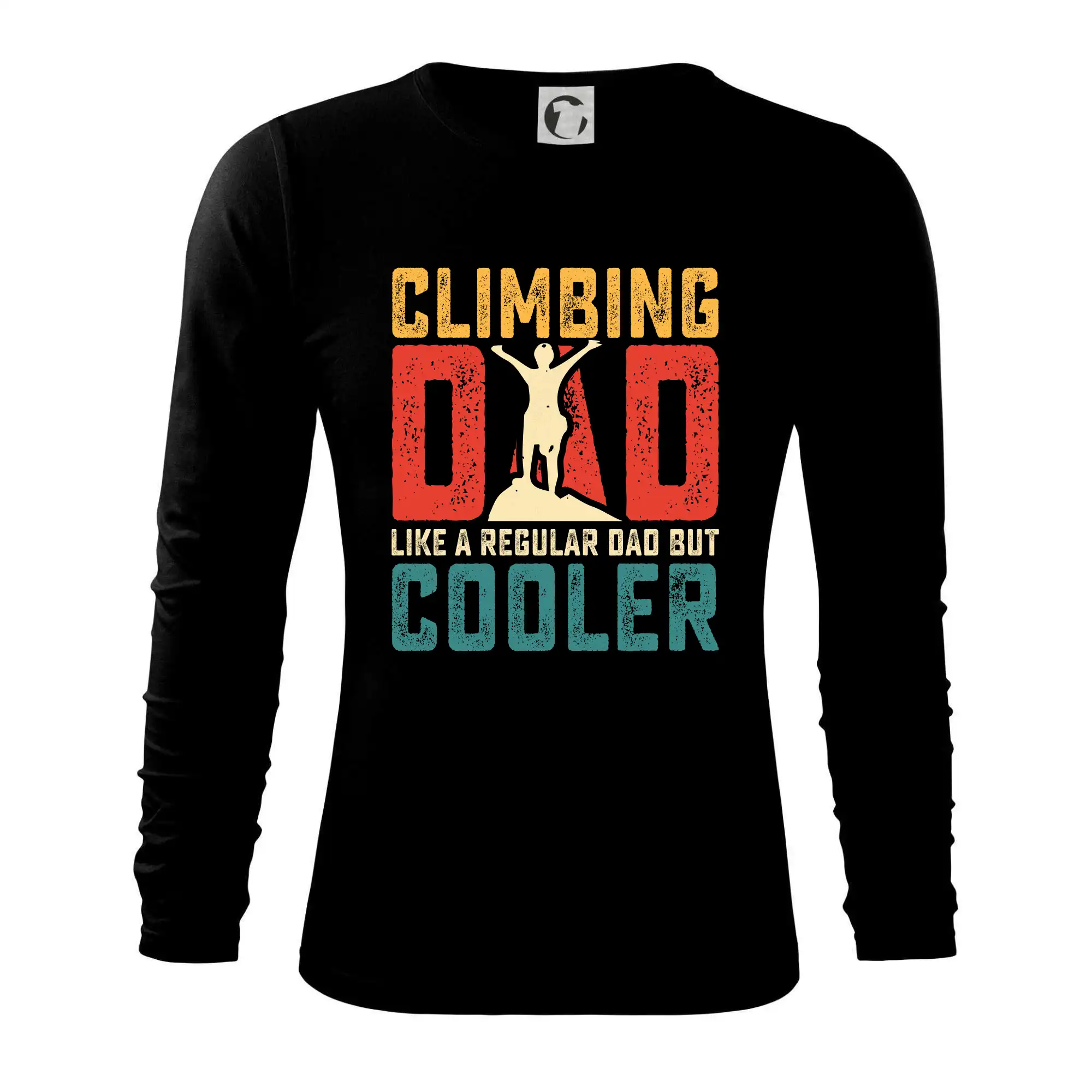 Trička pro horolezcov - Climbing dad like a regular dad but cooler - Tričko s dlhým rukávom FIT-T long sleeve