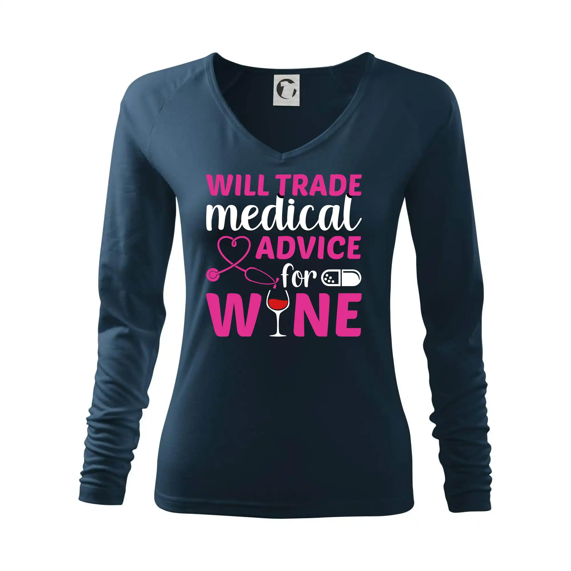 Will trade medical advice for wine - Tričko dámske Elegance