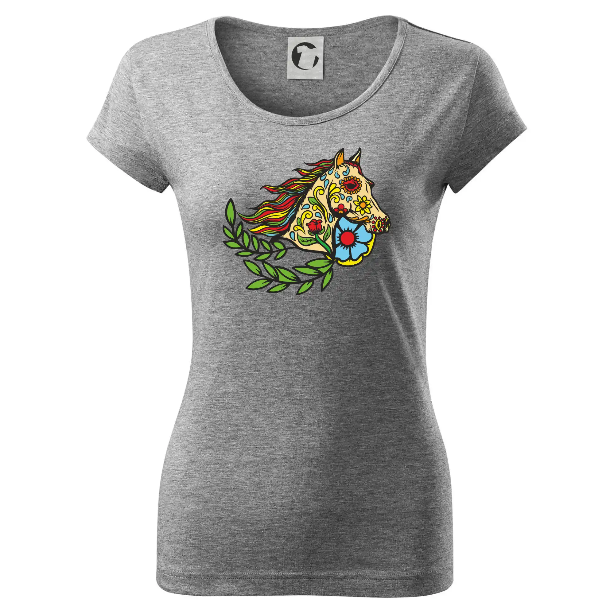 Kůň barevný s listy