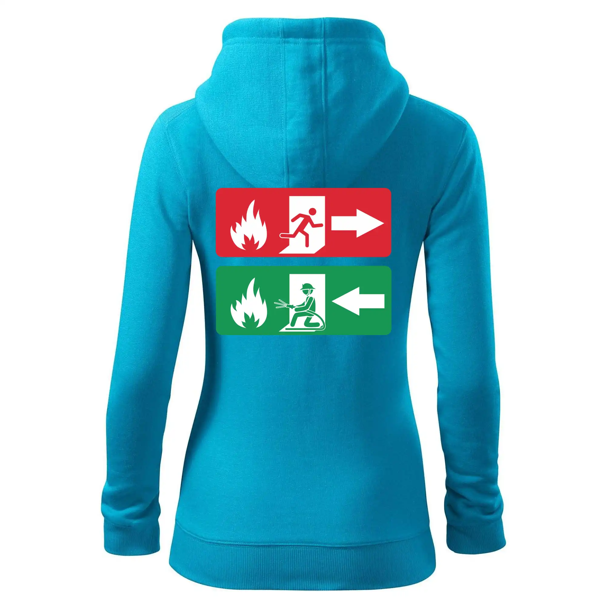 Lidé utíkají, hasiči přibíhají