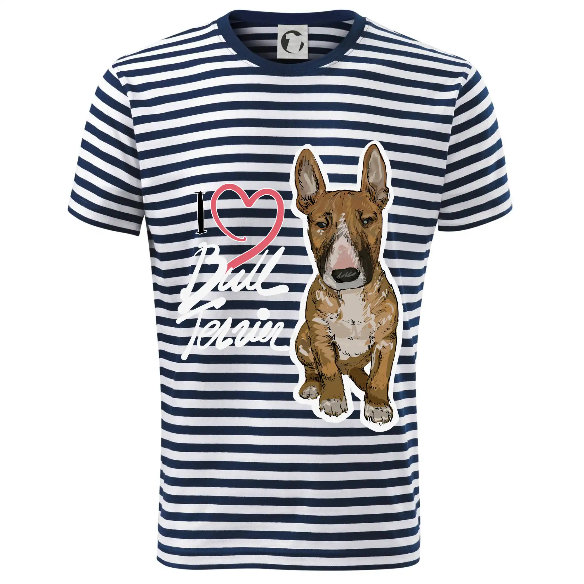 Ostatné psie plemená - I love bull terrier - Dětské triko na vodu