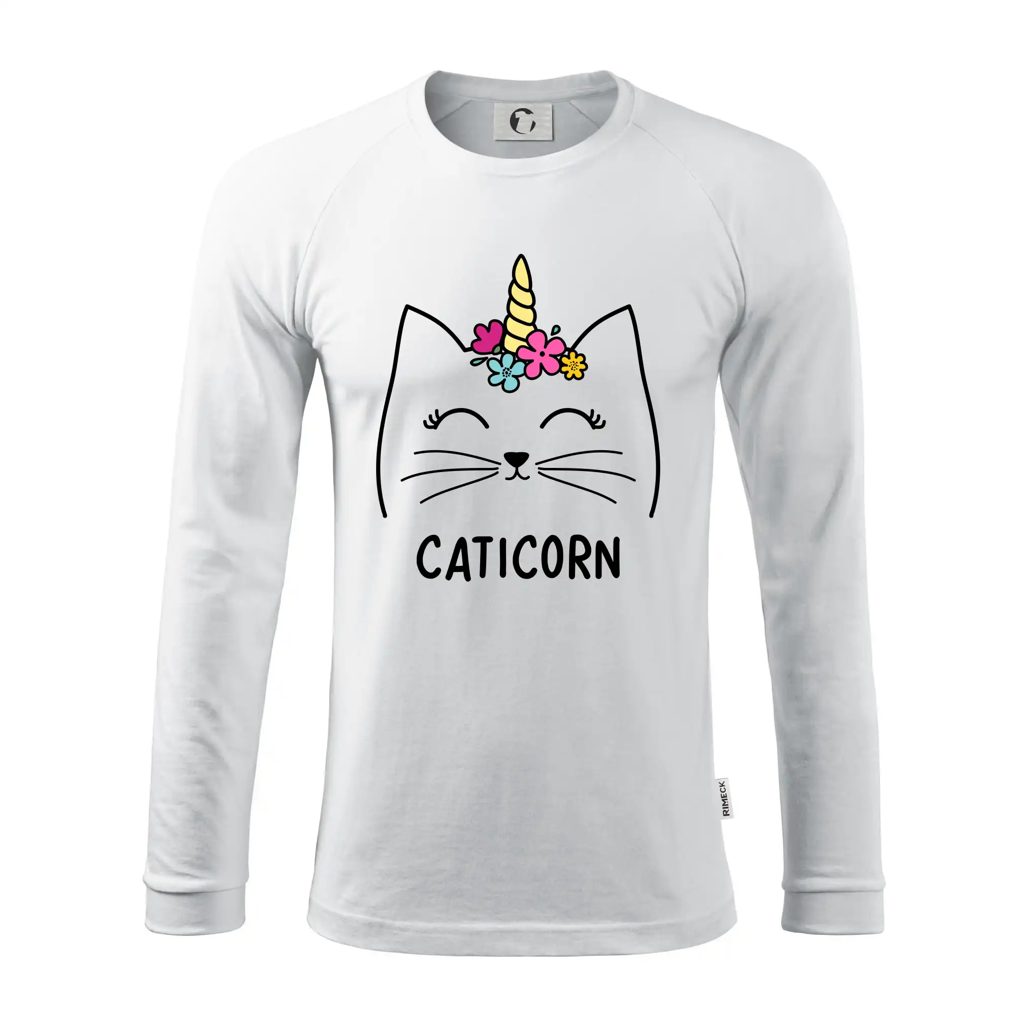 Tričká s jednorožcom - Caticorn - Pánske tričko s dlhým rukávom LS130