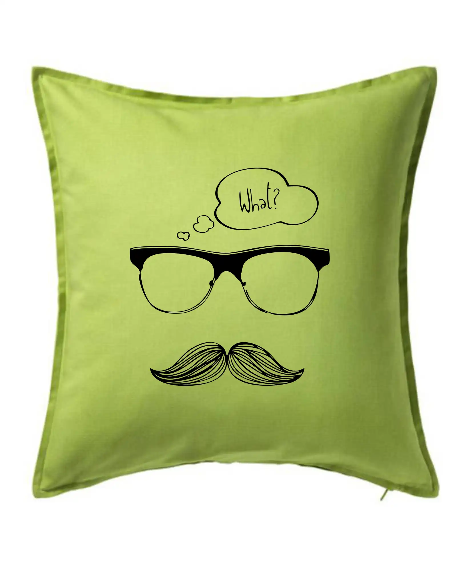 Tričká s fúzikmi - Mustache what? - Vankúš 50x50