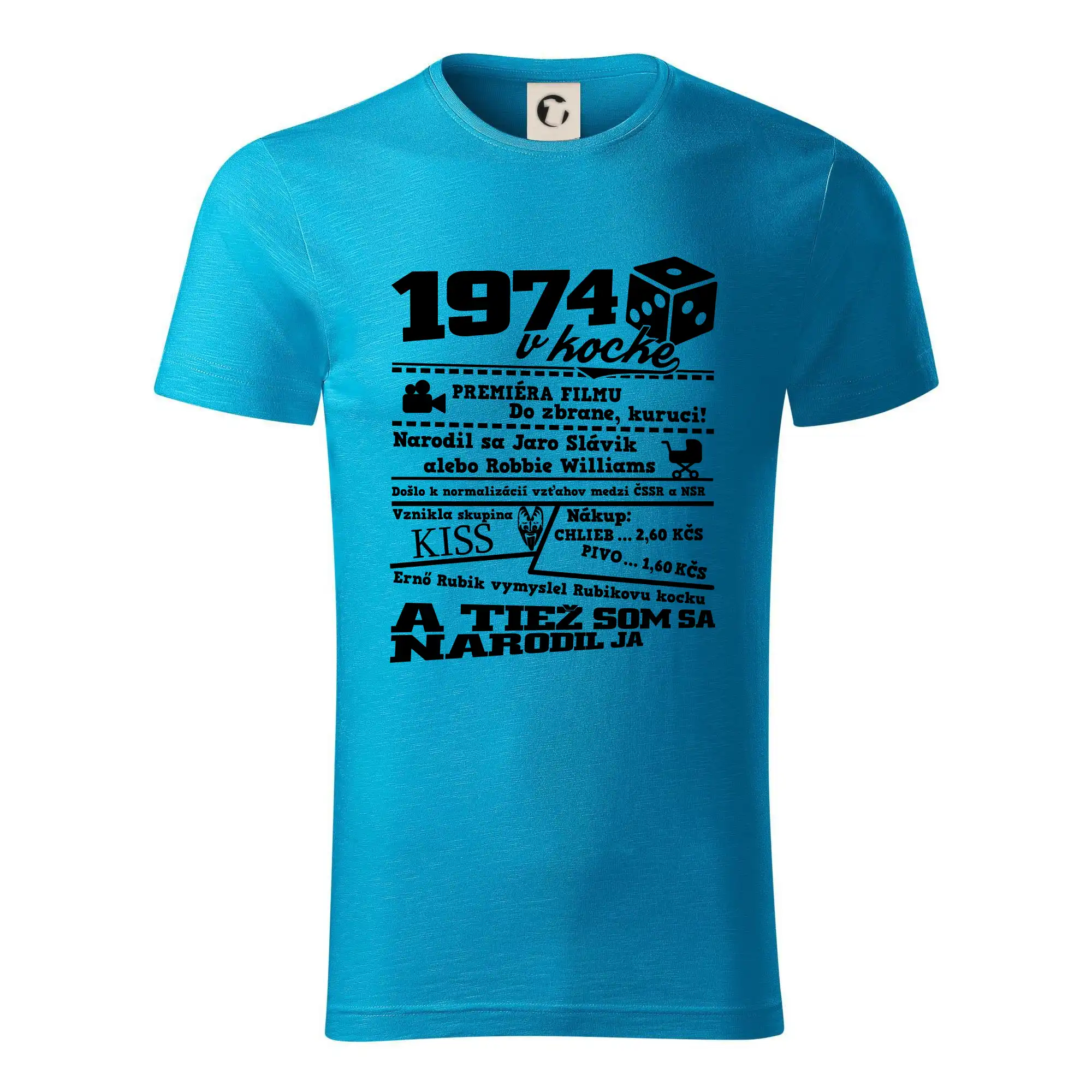 Narodeniny v kocke - 1974 v kocke - Tričko z organickej bavlny