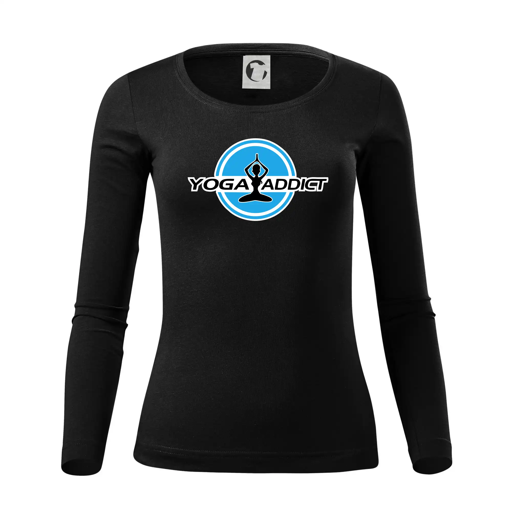 Tričká na jógu - Yoga addict - Dámske tričko FIT-T LS - zužené
